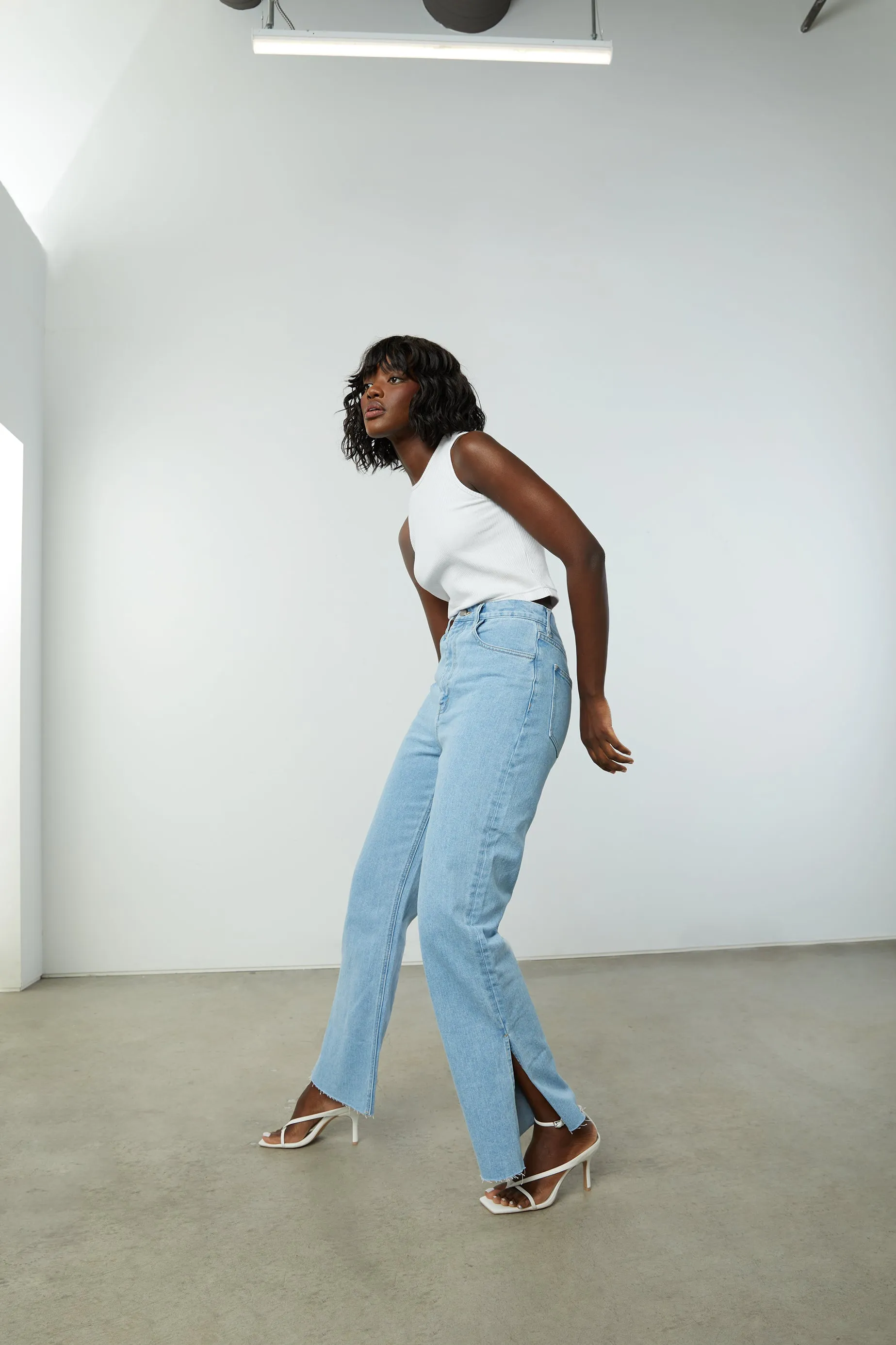 SIDE SLIT JEANS sold by OAK AND FORT product image thumbnail 2