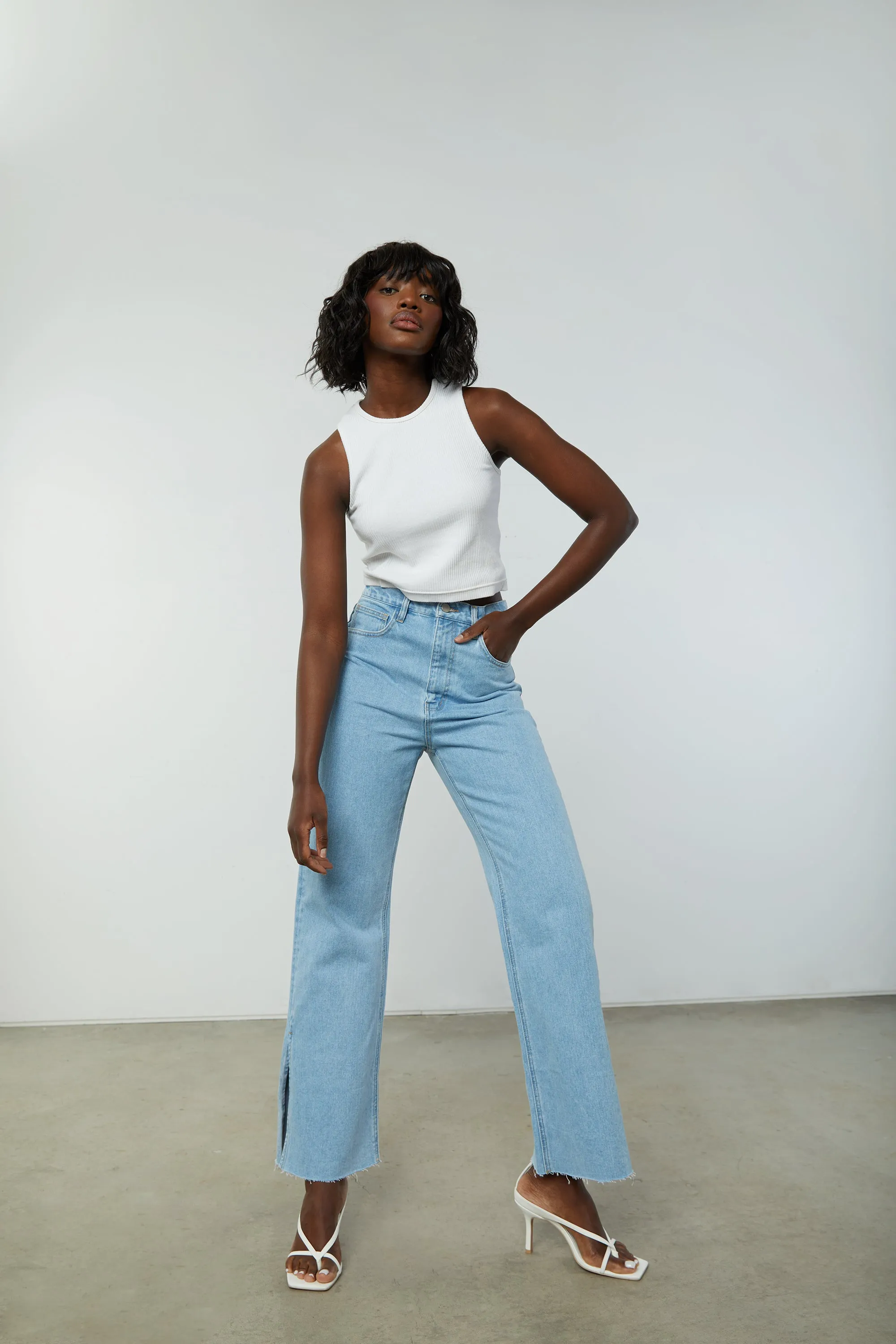 SIDE SLIT JEANS sold by OAK AND FORT