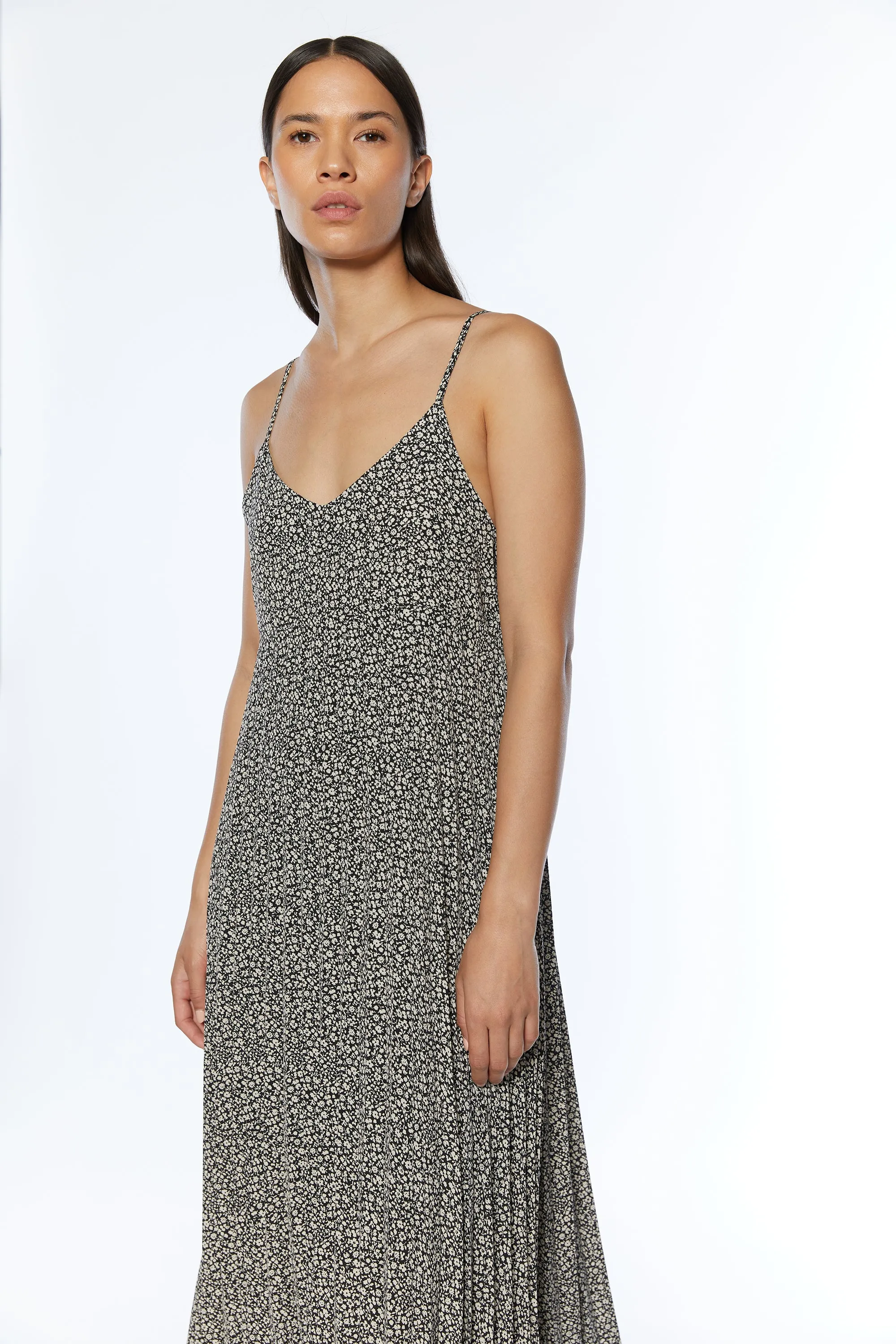 PRINTED MIDI DRESS WITH PLEATS sold by OAK AND FORT product image thumbnail 2