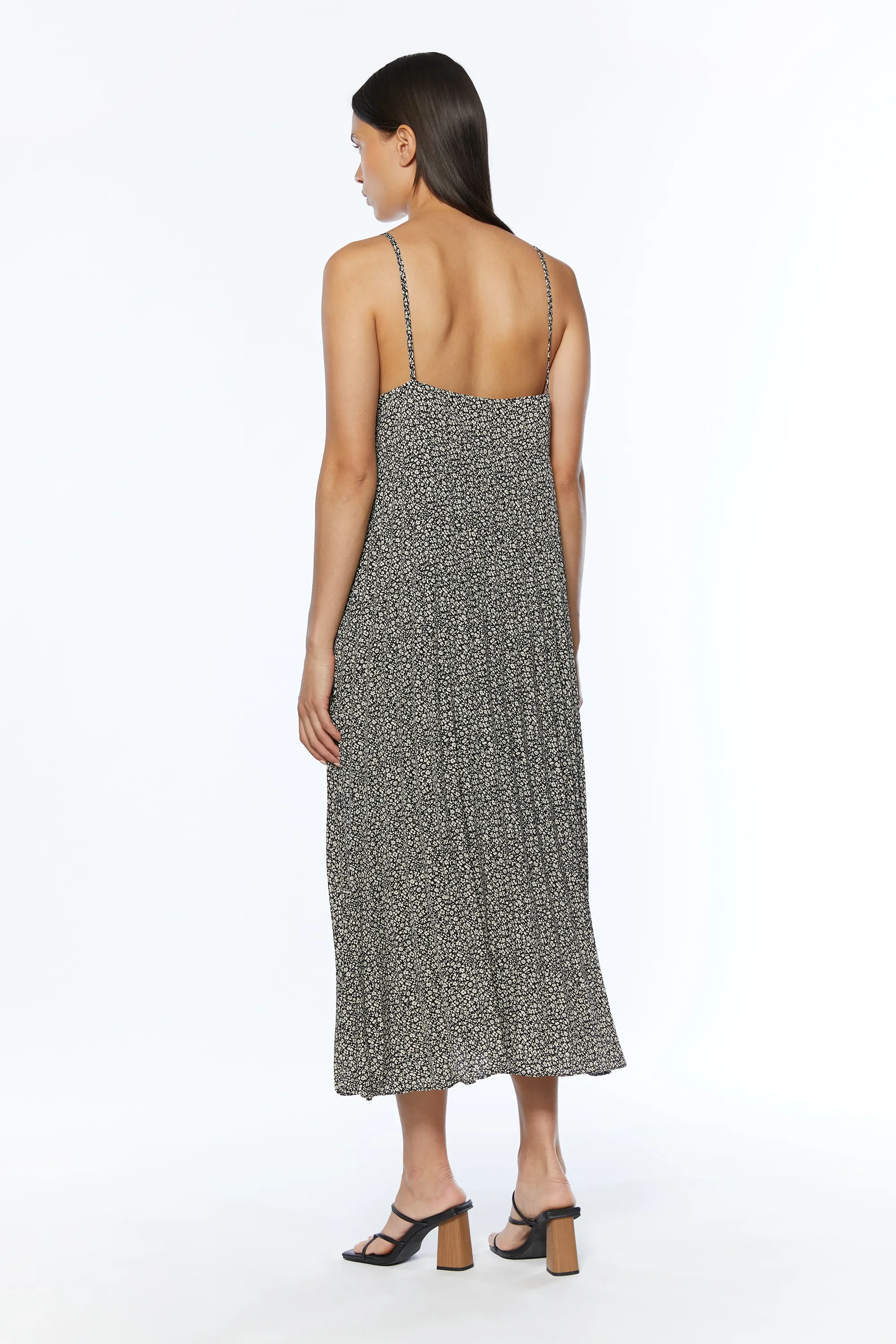 PRINTED MIDI DRESS WITH PLEATS sold by OAK AND FORT product image thumbnail 4