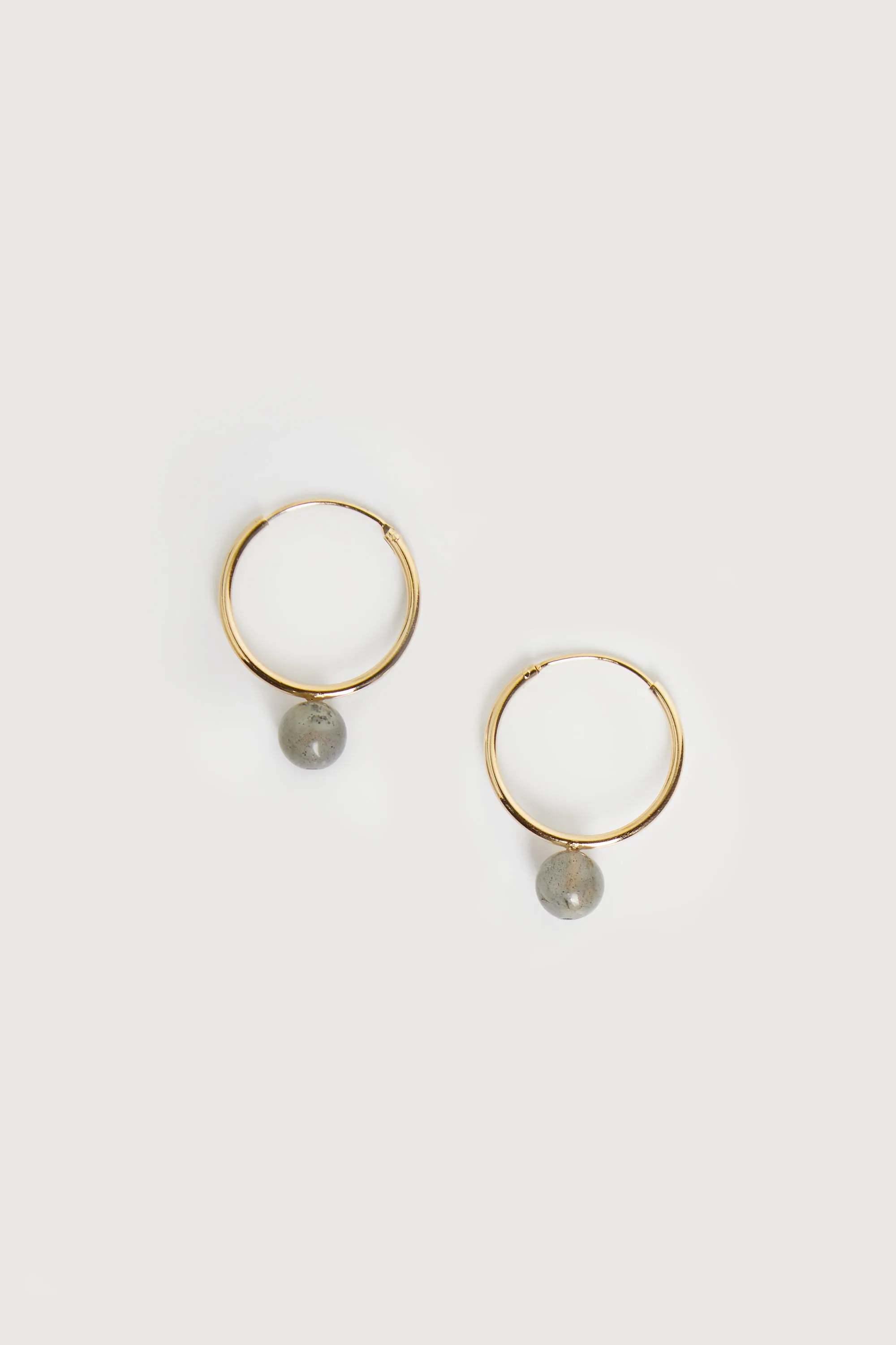 HOOP EARRING WITH GEMSTONE sold by OAK AND FORT product image thumbnail 3
