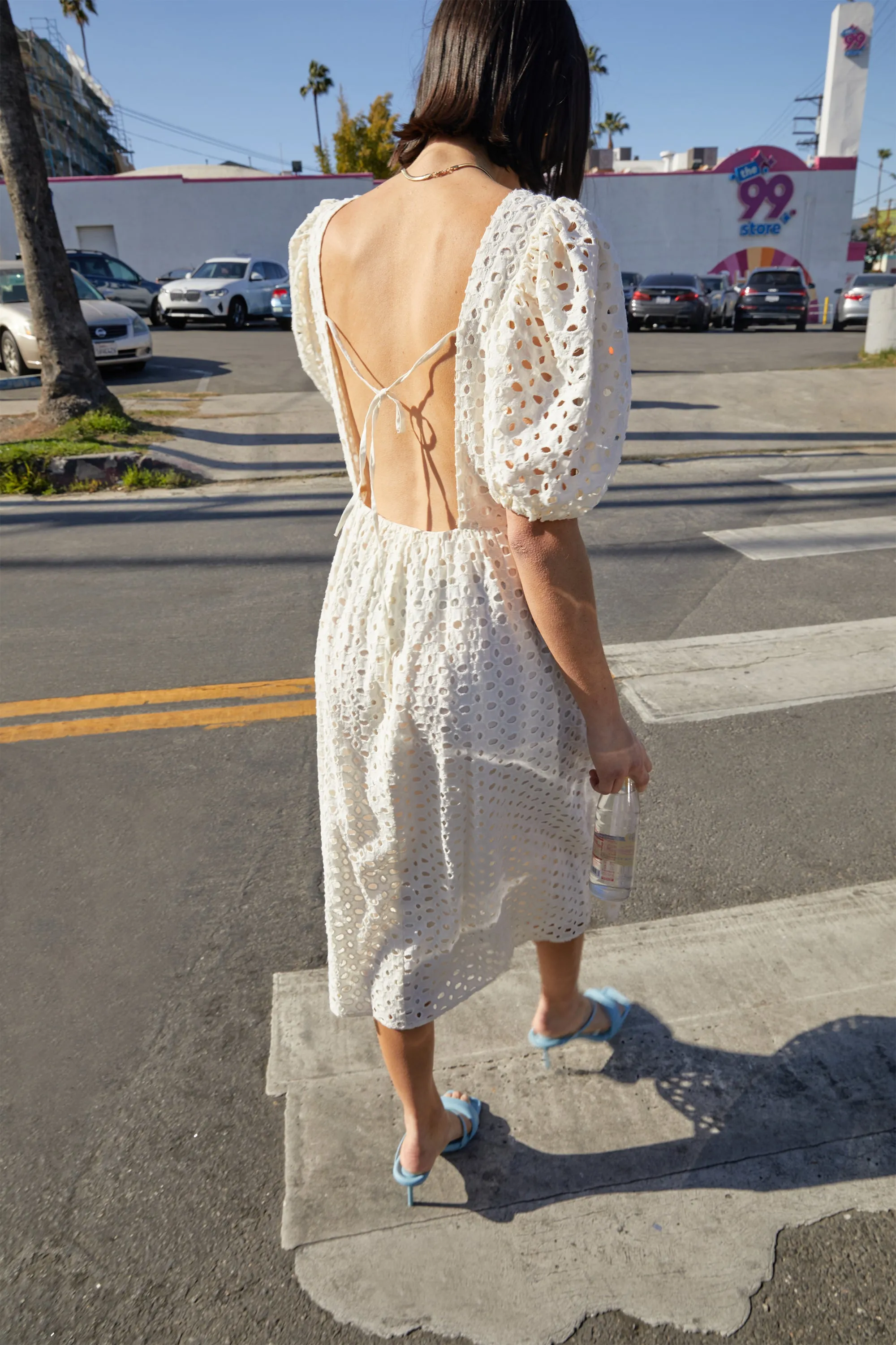 EYELET MIDI DRESS sold by OAK AND FORT product image thumbnail 5