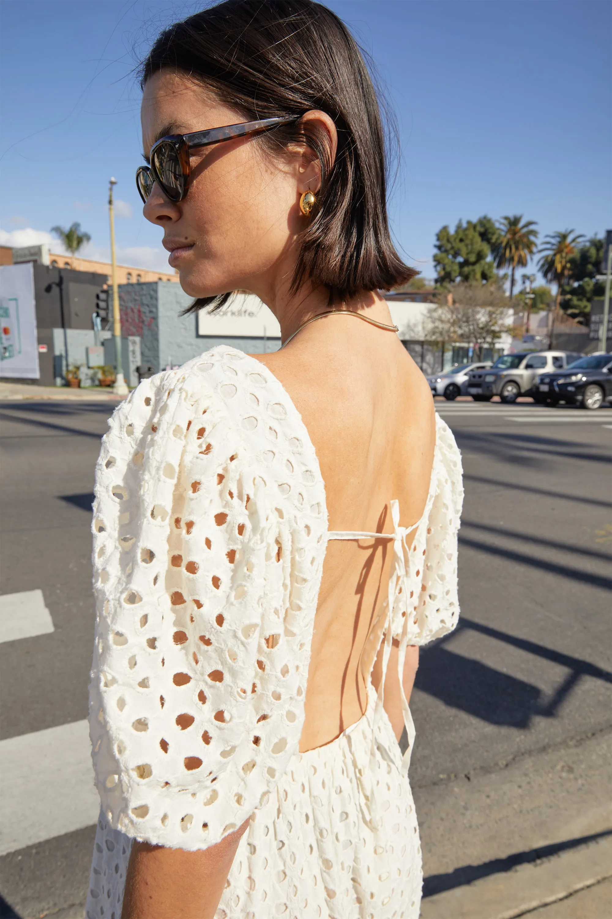 EYELET MIDI DRESS sold by OAK AND FORT product image thumbnail 2