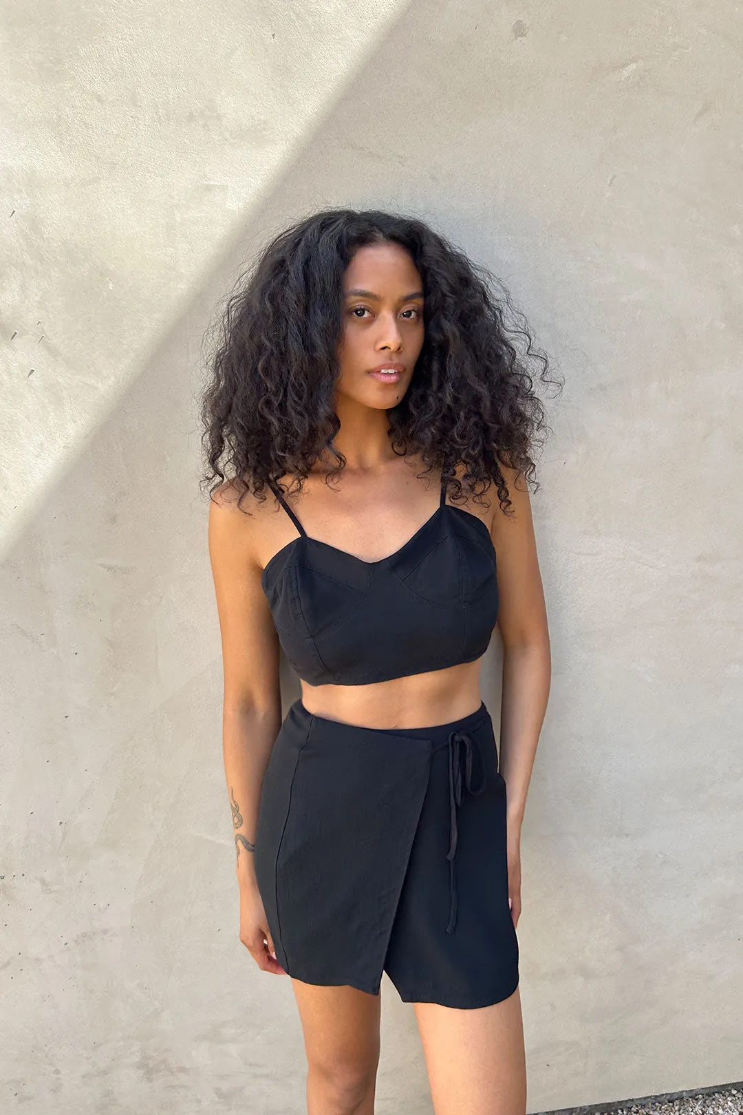 CROPPED BUSTIER TANK sold by OAK AND FORT product image thumbnail 3