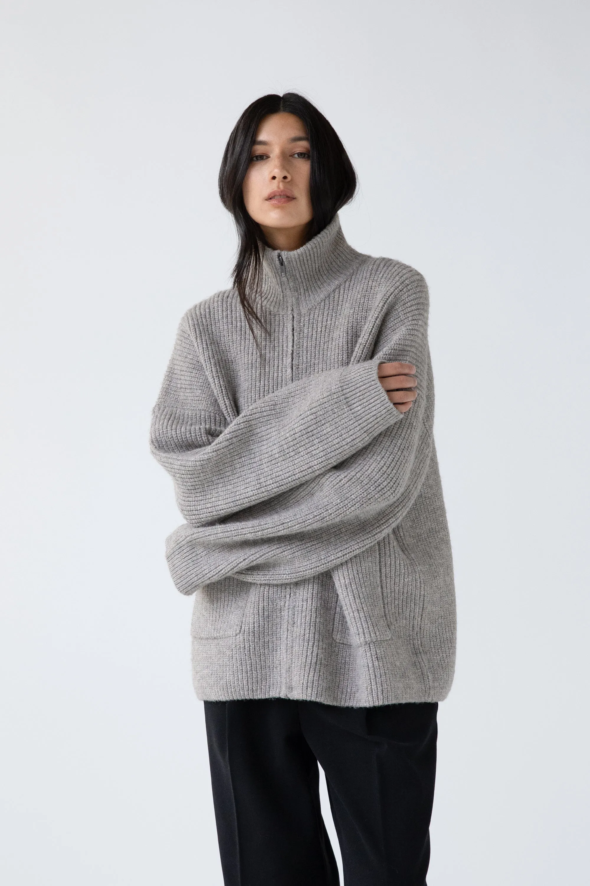 OVERSIZED ZIP-UP CARDIGAN sold by OAK AND FORT product image thumbnail 3