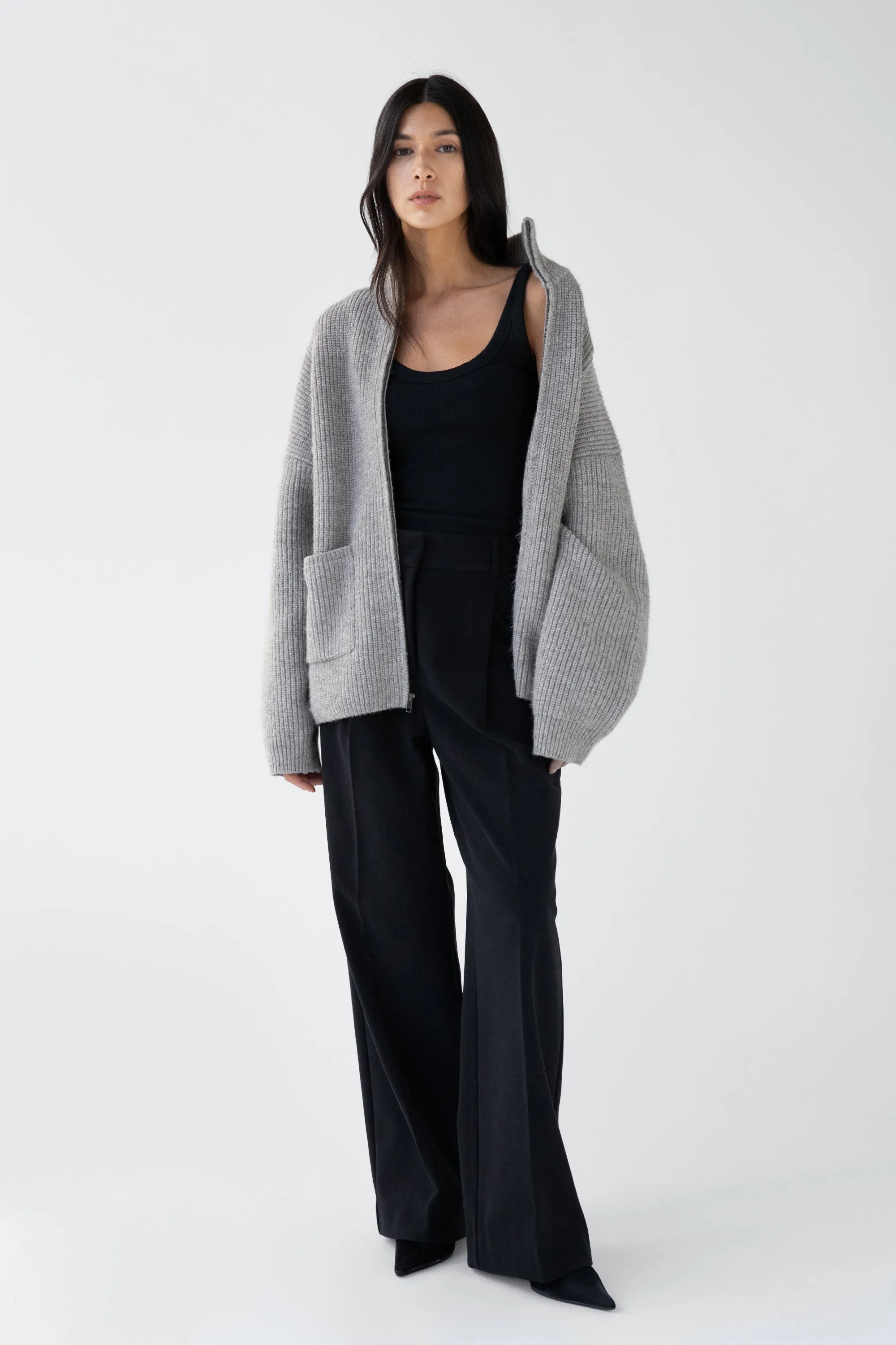 OVERSIZED ZIP-UP CARDIGAN sold by OAK AND FORT product image thumbnail 2