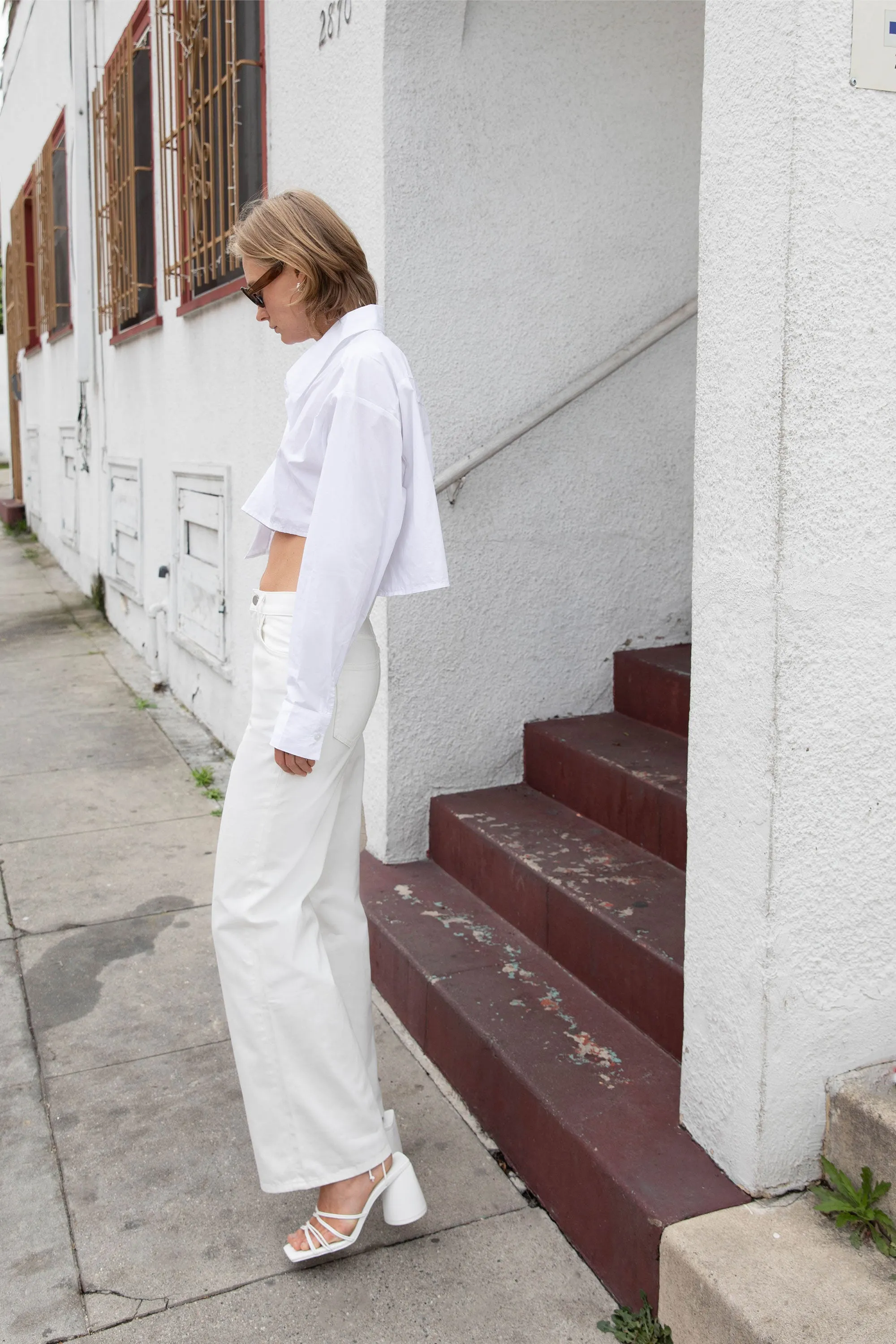 ECRU WIDE LEG JEAN sold by OAK AND FORT product image thumbnail 3