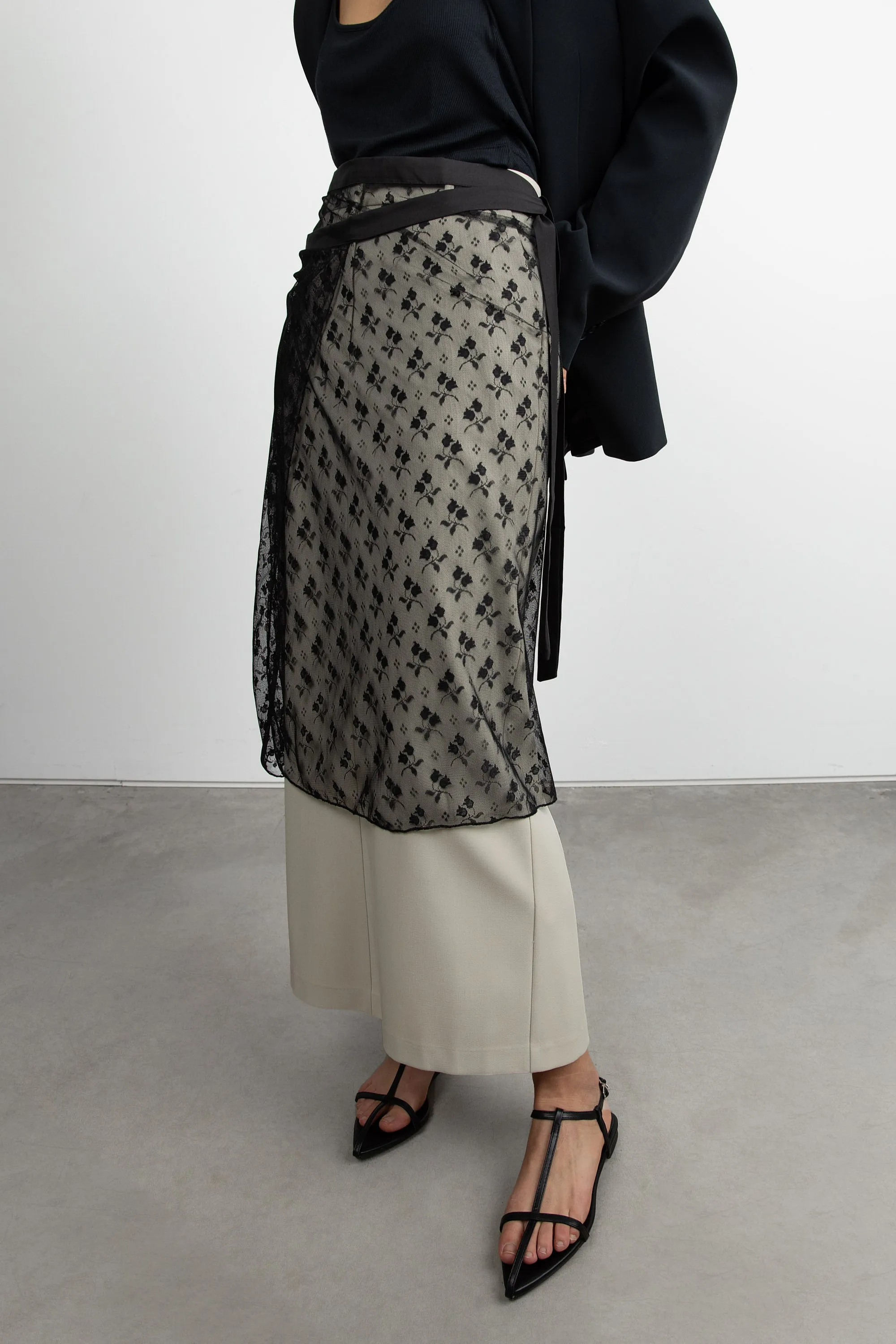 LACE WRAP SKIRT sold by OAK AND FORT