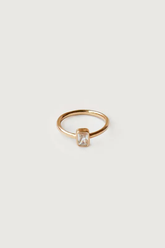 EMERALD CUT ZIRCONIA RING sold by OAK AND FORT