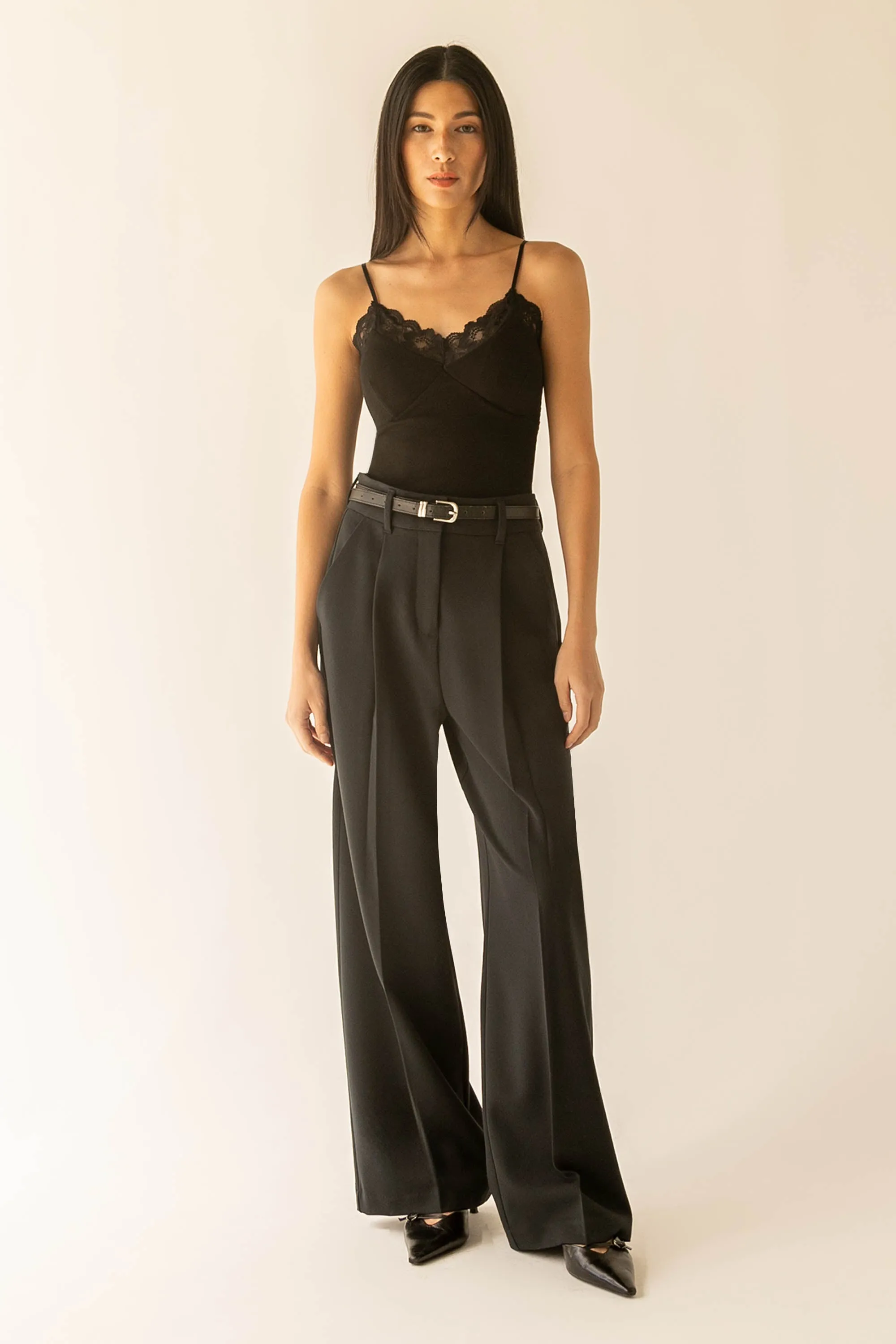 PADDED TANK WITH LACE DETAIL sold by OAK AND FORT product image thumbnail 2