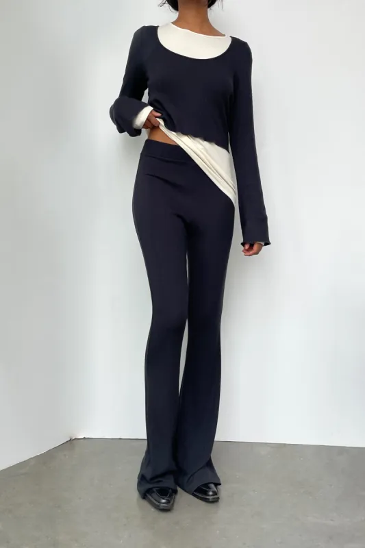 RIBBED FLARED PANT sold by OAK AND FORT