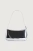 SILVER VINYL SHOULDER BAG sold by OAK AND FORT
