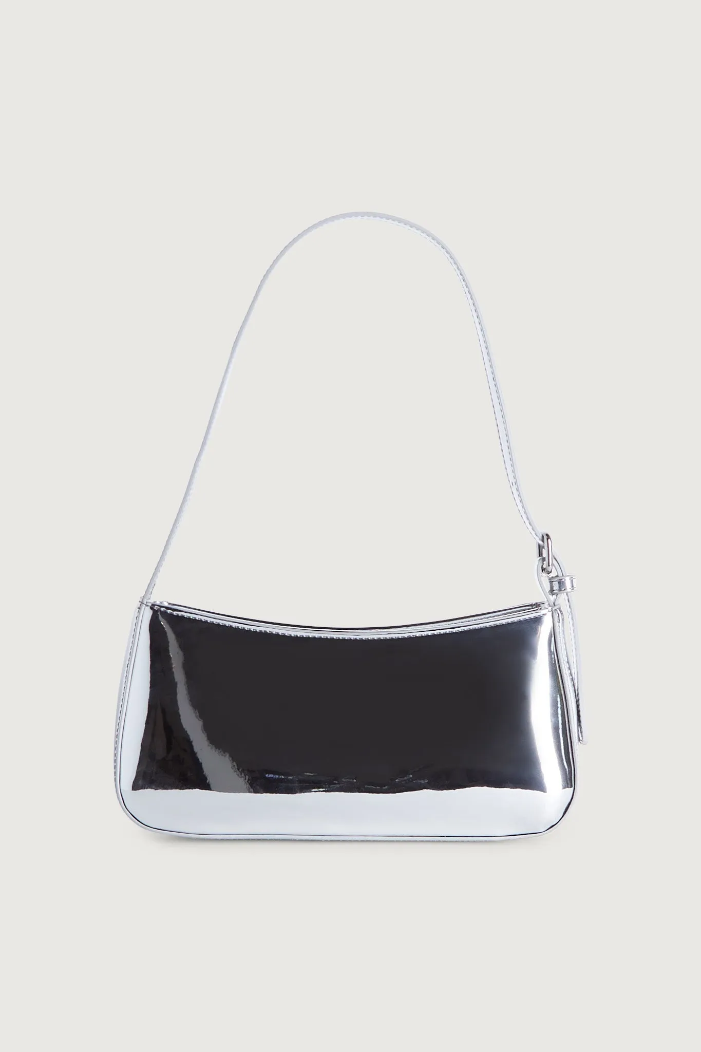 SILVER VINYL SHOULDER BAG sold by OAK AND FORT product image thumbnail 4