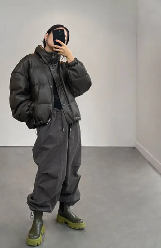 VEGAN LEATHER PUFFER sold by OAK AND FORT