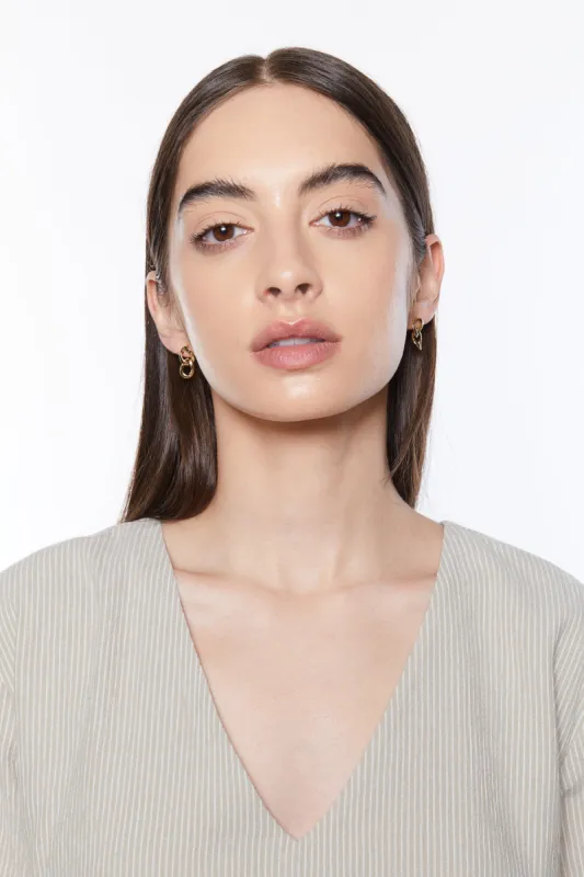 LINKED CHAIN DROP EARRING sold by OAK AND FORT