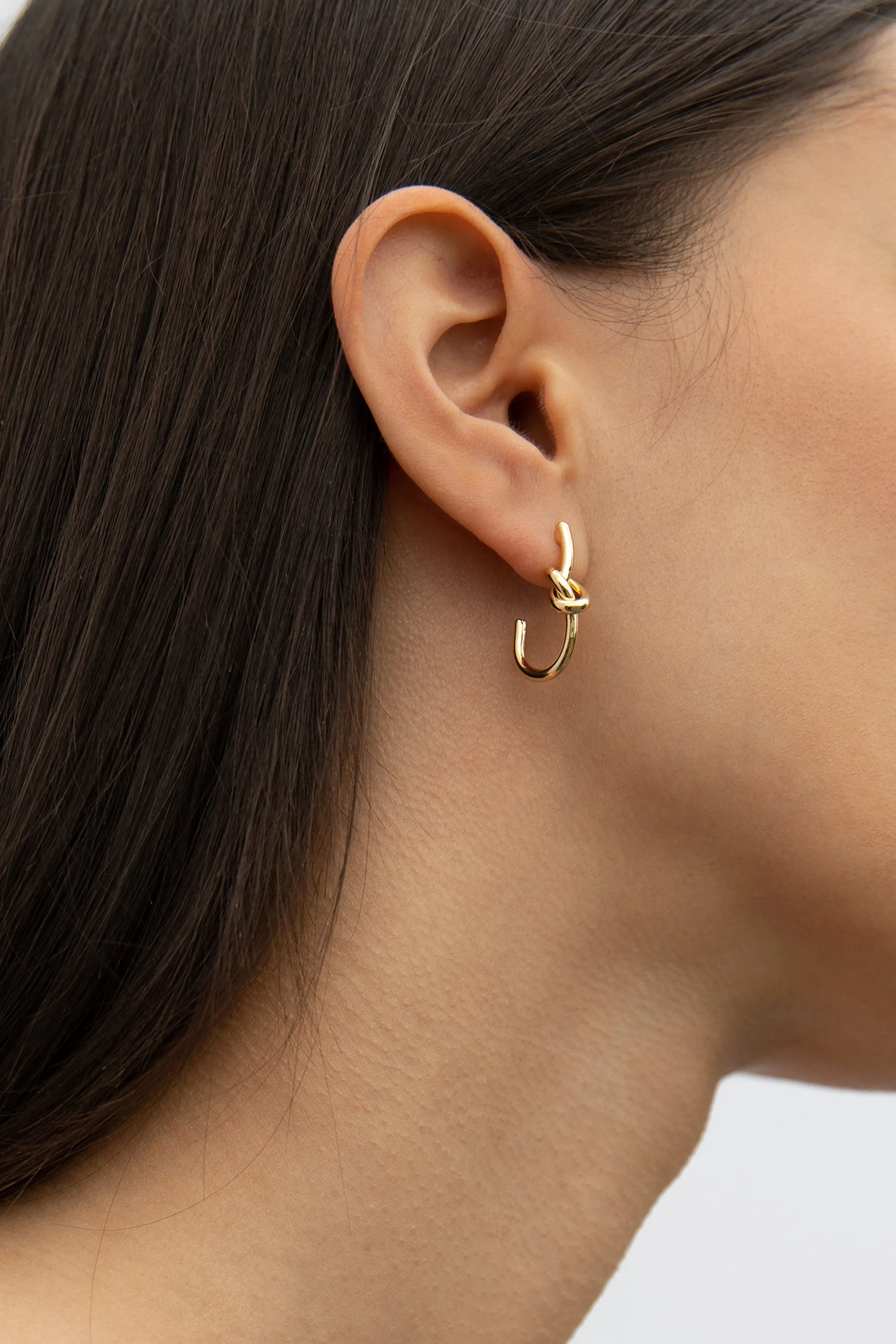 KNOT OPEN HOOP EARRING sold by OAK AND FORT product image thumbnail 2