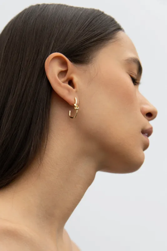 KNOT OPEN HOOP EARRING sold by OAK AND FORT
