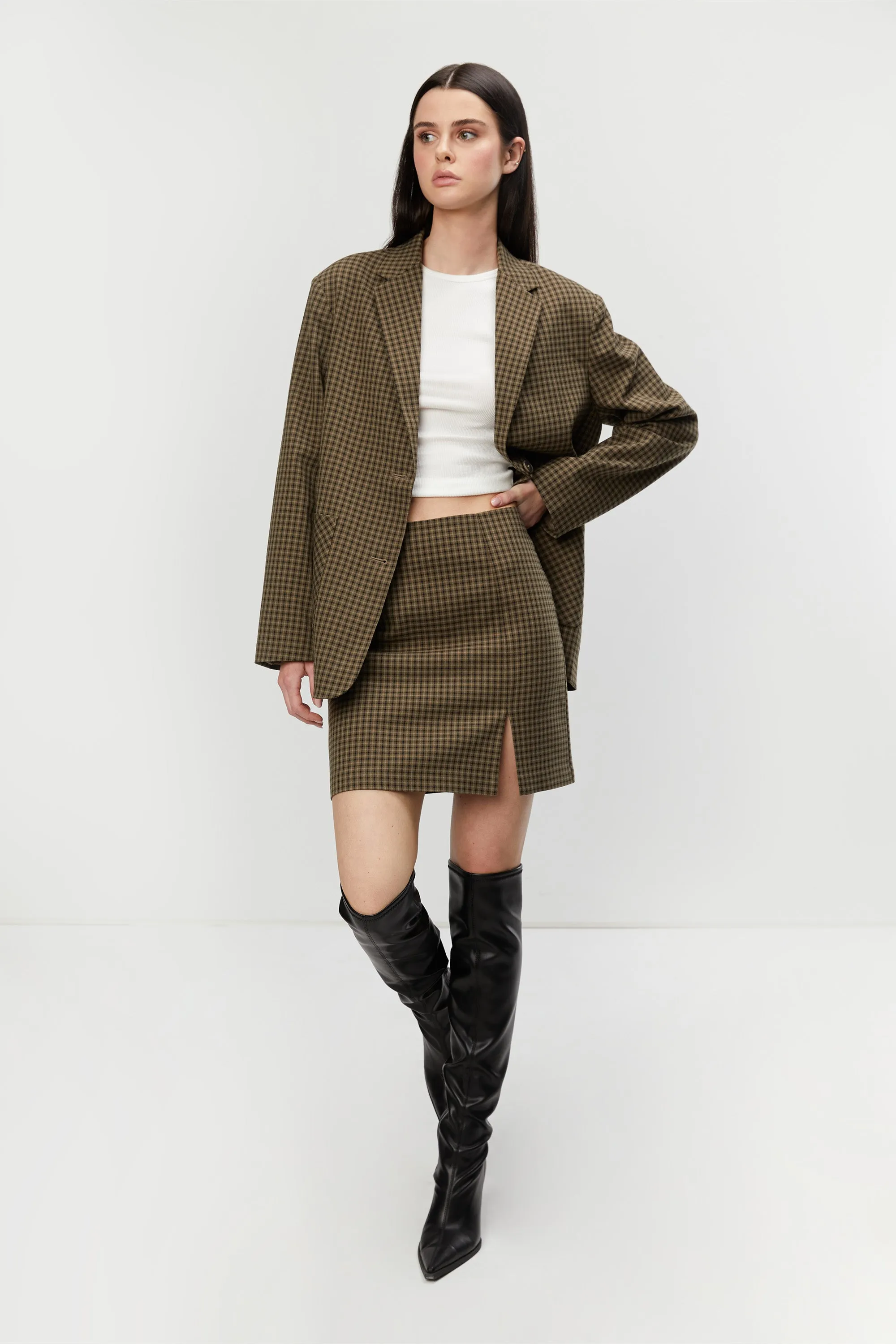 PLAID MINI SKIRT sold by OAK AND FORT product image thumbnail 3