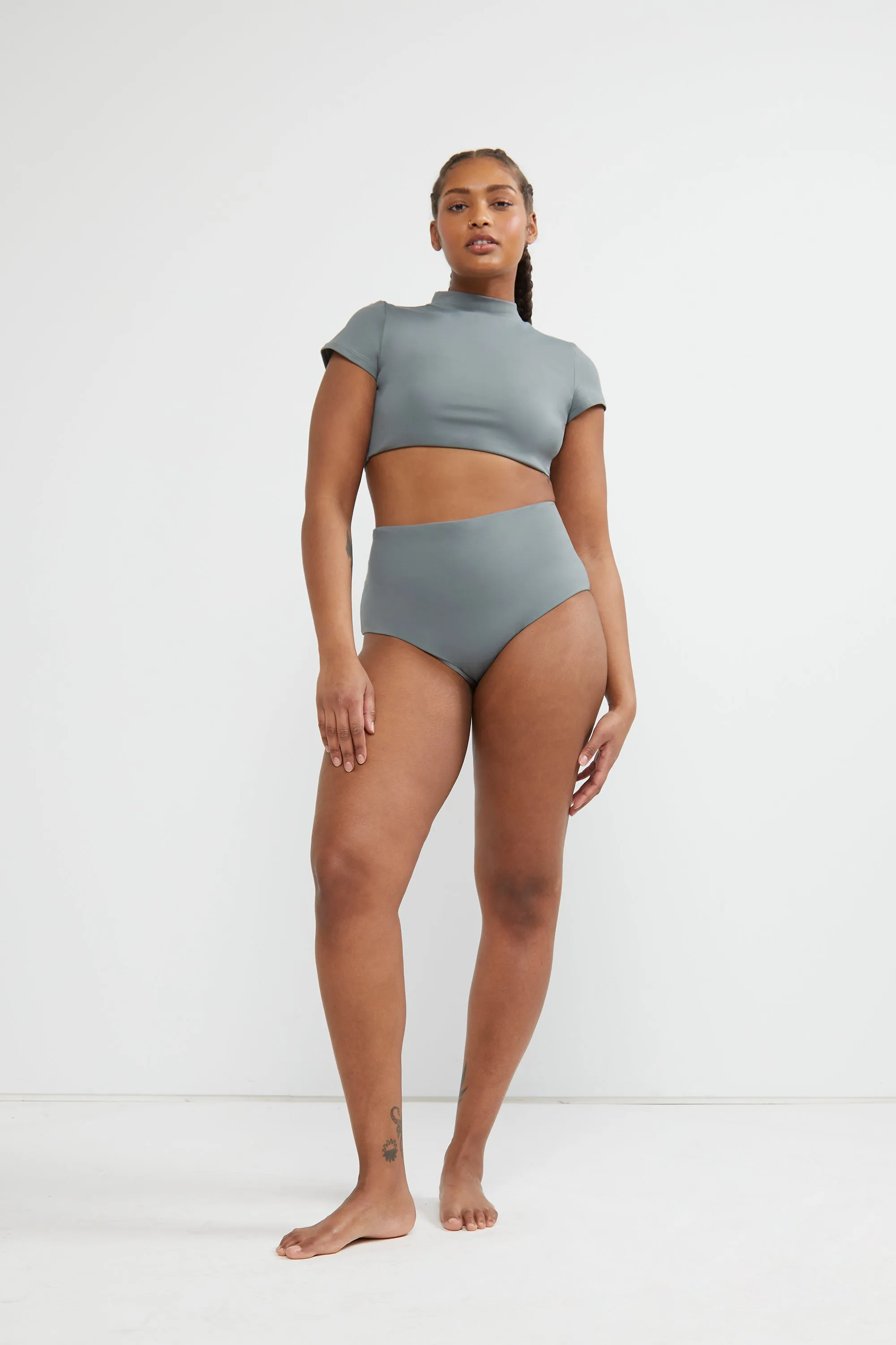 MOCKNECK SWIM TOP sold by OAK AND FORT product image thumbnail 4