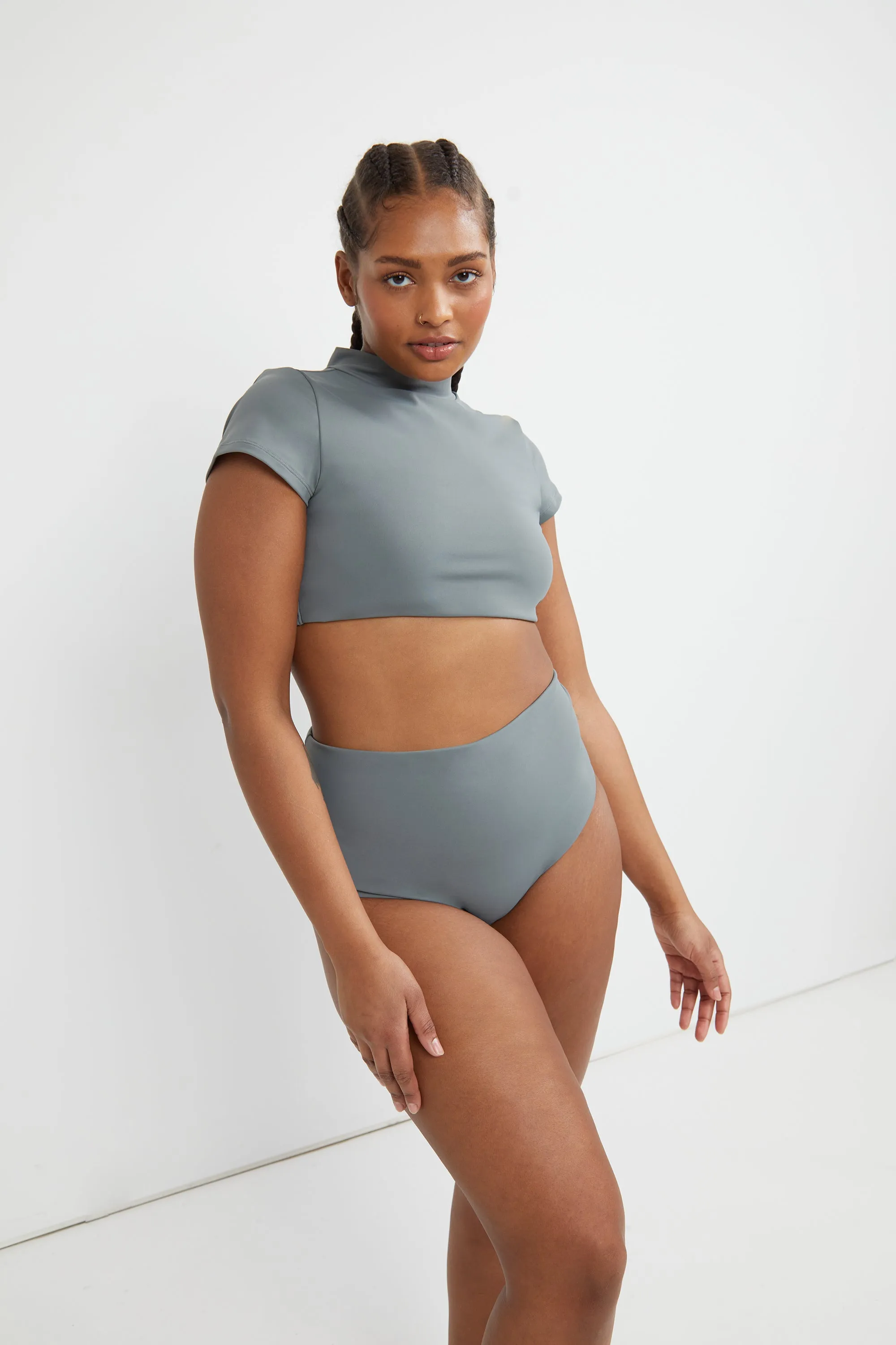 MOCKNECK SWIM TOP sold by OAK AND FORT product image thumbnail 5