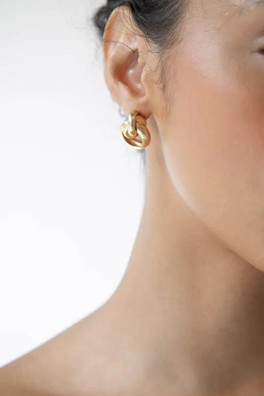 KNOT HOOP EARRING sold by OAK AND FORT