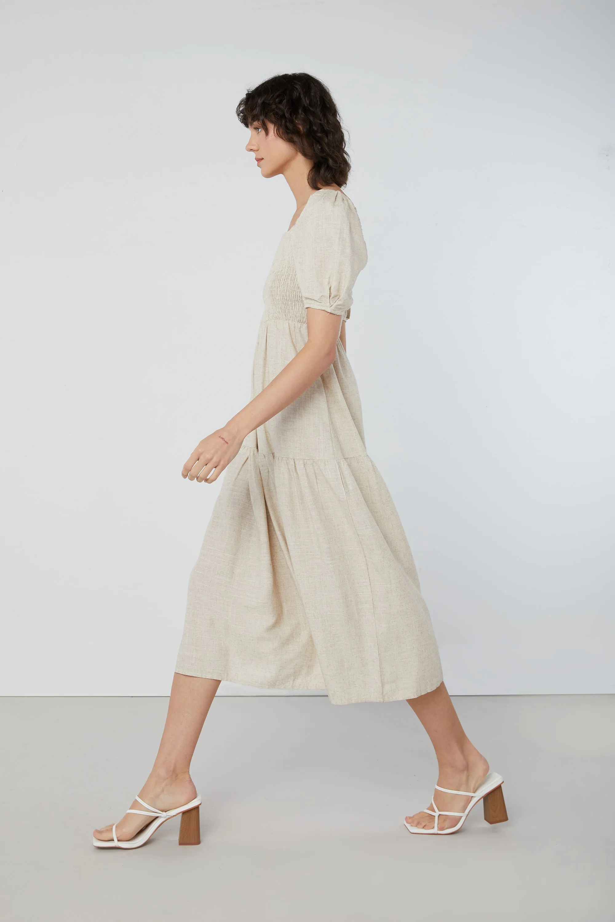 SMOCKED TIERED DRESS sold by OAK AND FORT product image thumbnail 3