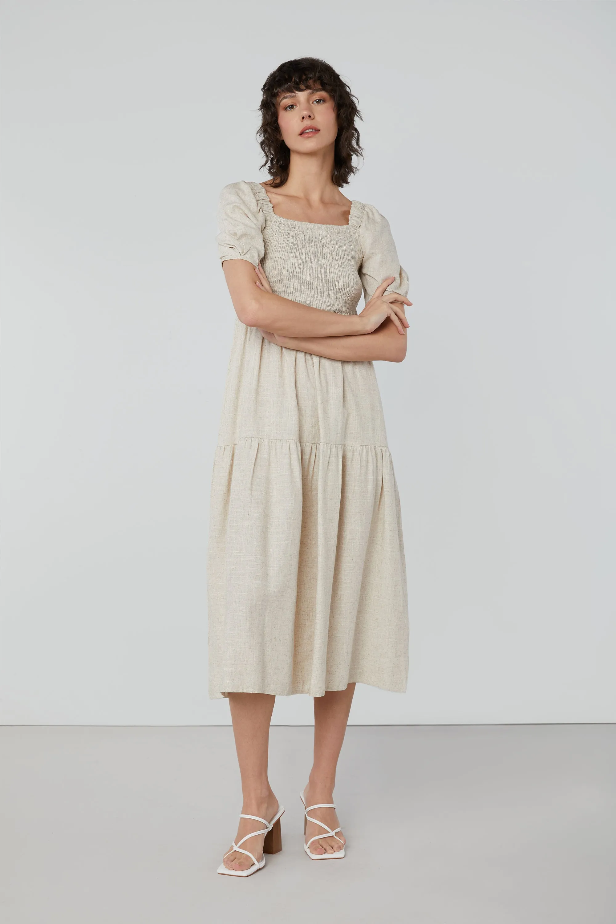 SMOCKED TIERED DRESS sold by OAK AND FORT