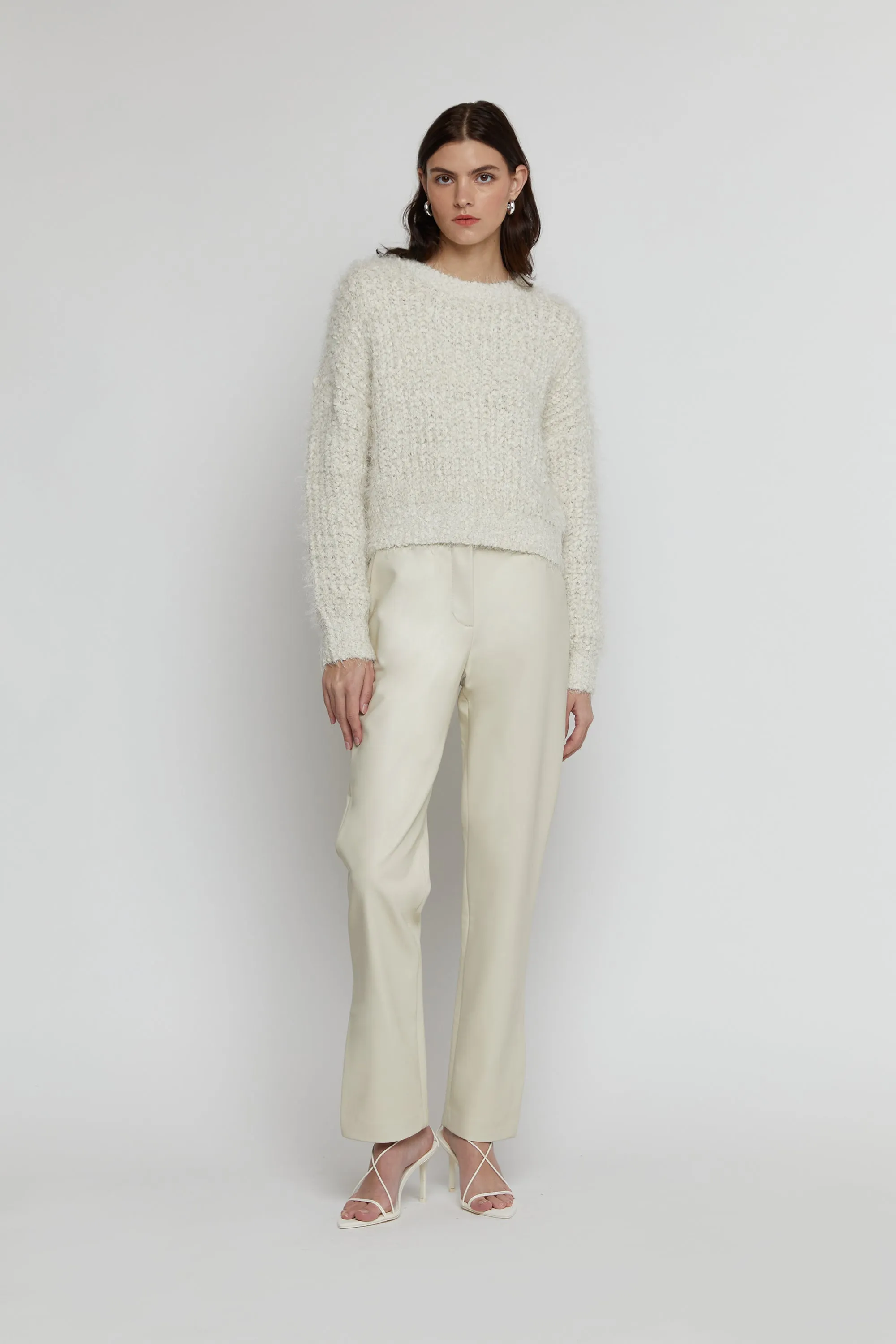 VEGAN LEATHER PANT WITH SIDE SLIT sold by OAK AND FORT