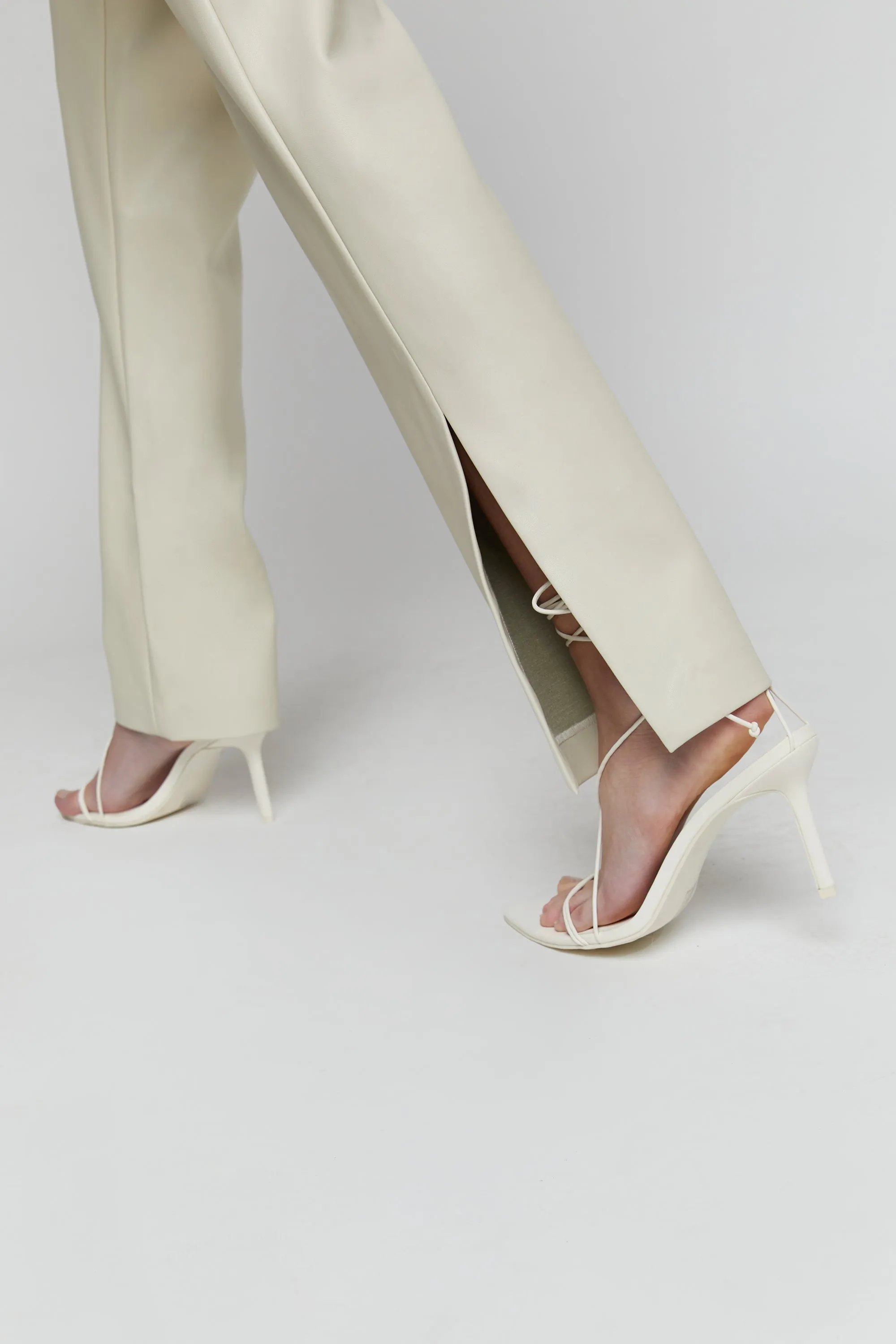 VEGAN LEATHER PANT WITH SIDE SLIT sold by OAK AND FORT product image thumbnail 3