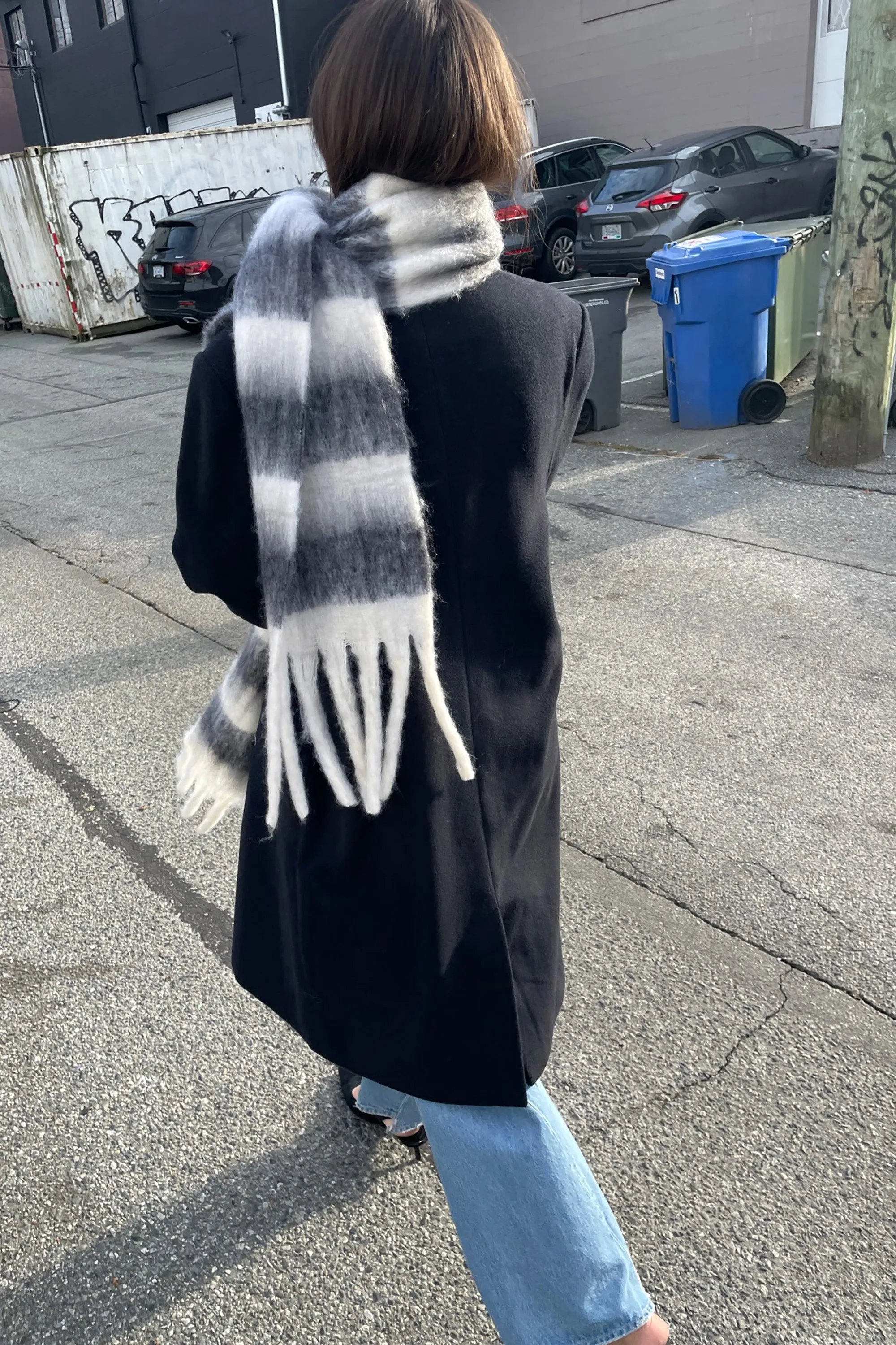 THICK TASSEL STRIPED SCARF sold by OAK AND FORT product image thumbnail 2