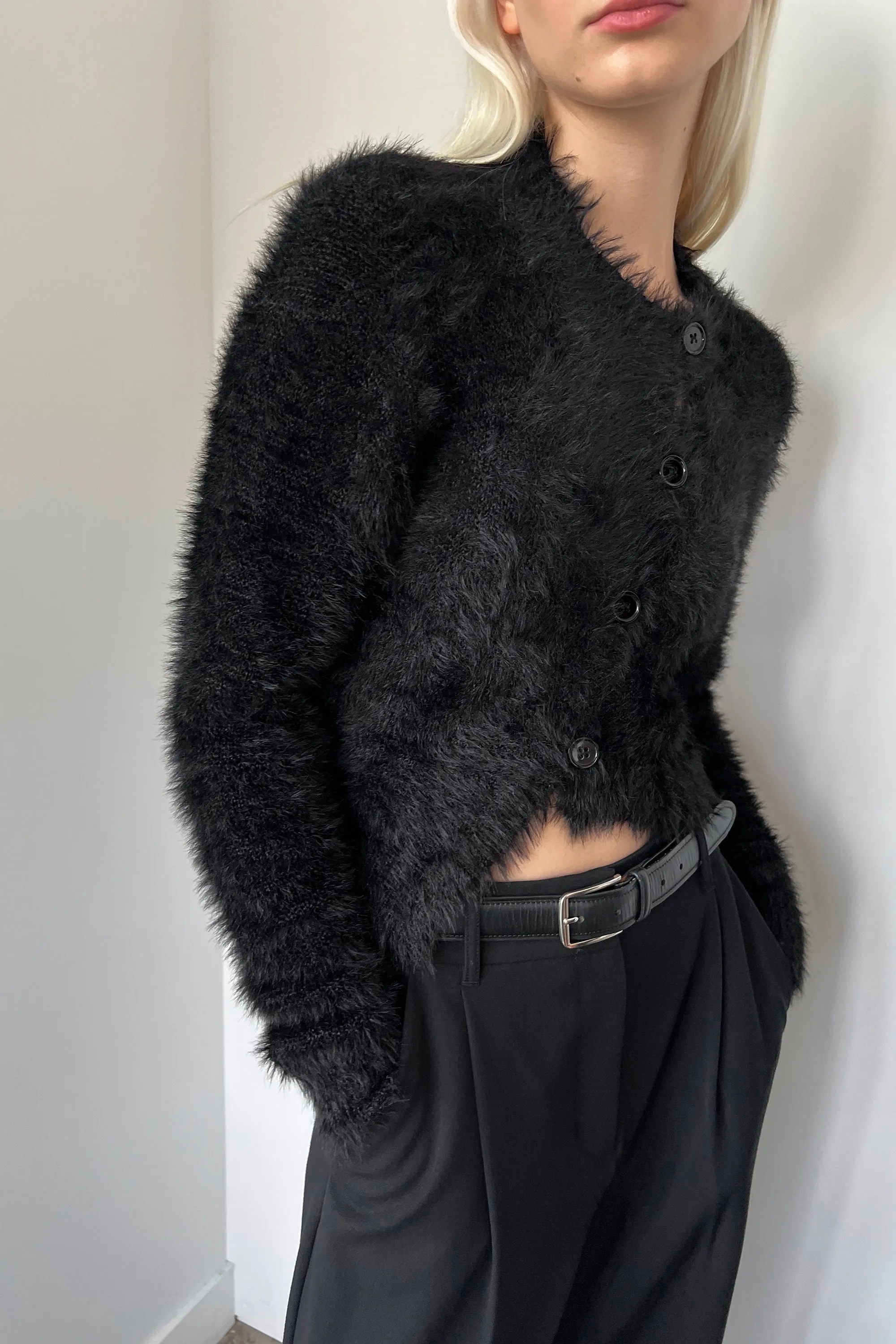 CROPPED ASYMMETRICAL CARDIGAN sold by OAK AND FORT product image thumbnail 3