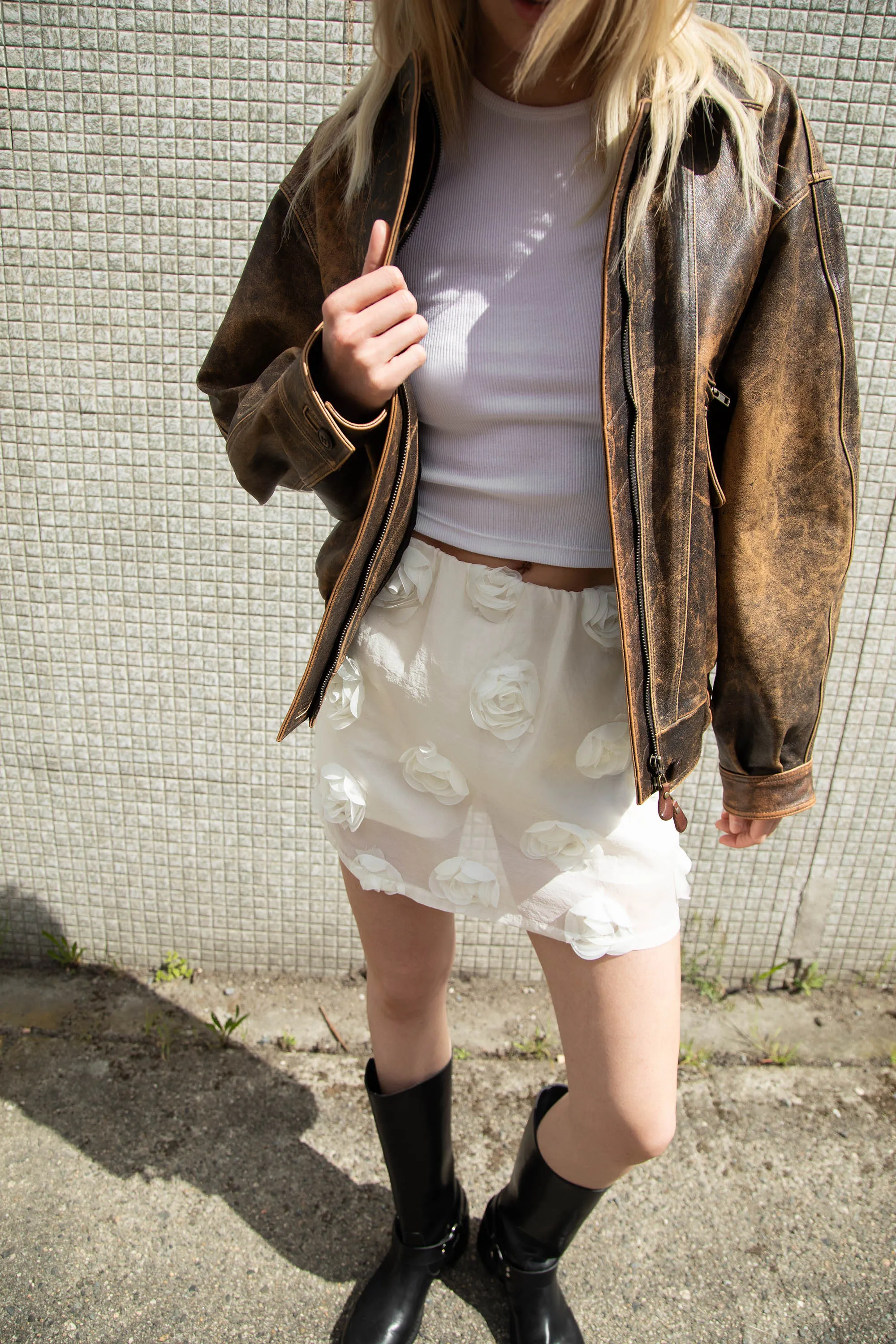 TULLE MINI SKIRT WITH ROSETTES sold by OAK AND FORT product image thumbnail 5