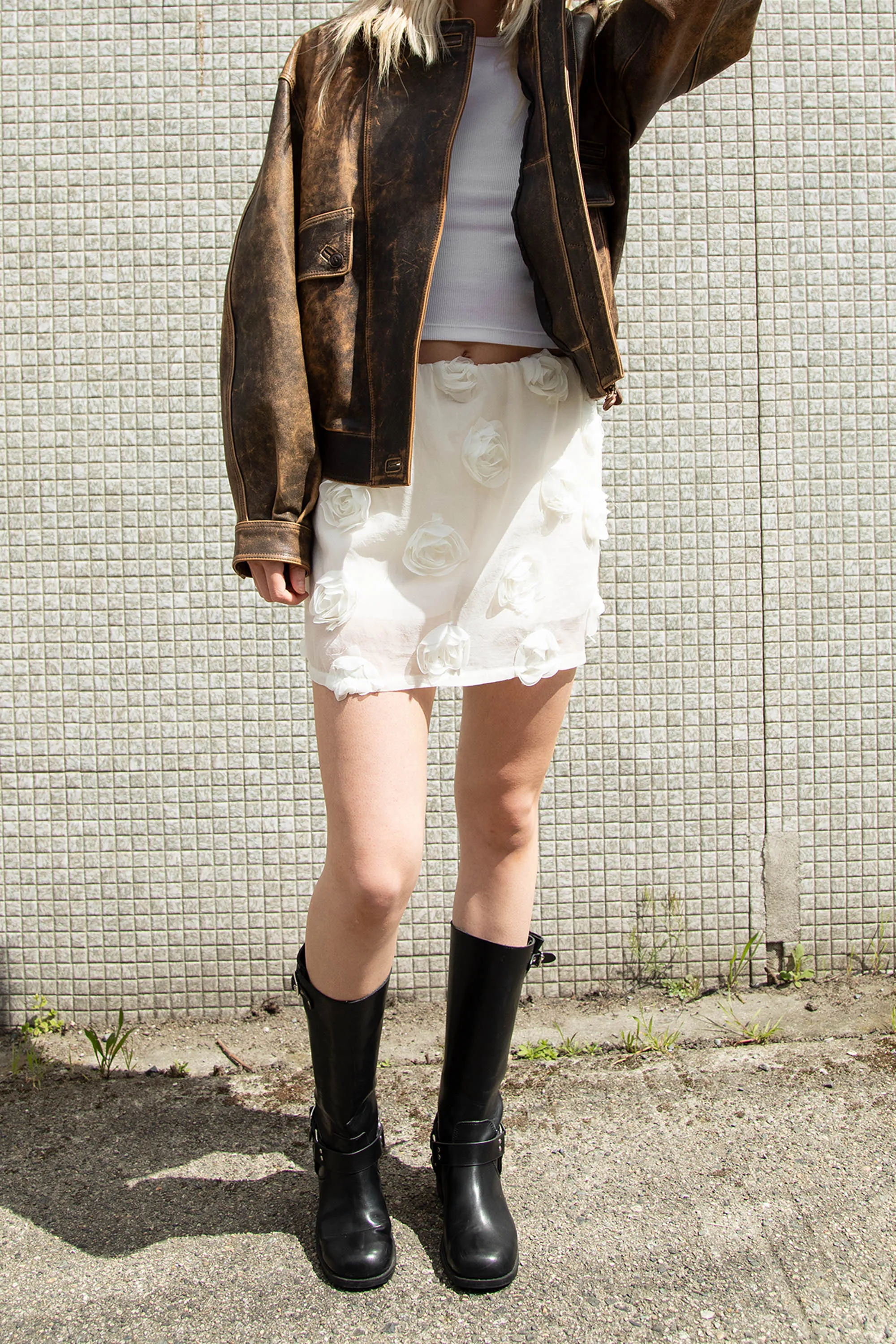 TULLE MINI SKIRT WITH ROSETTES sold by OAK AND FORT product image thumbnail 3