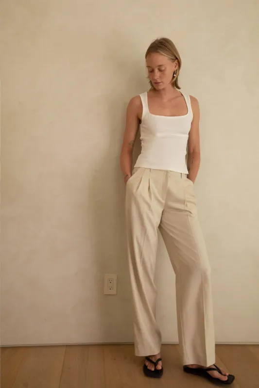 SQUARE NECK FITTED TANK sold by OAK AND FORT