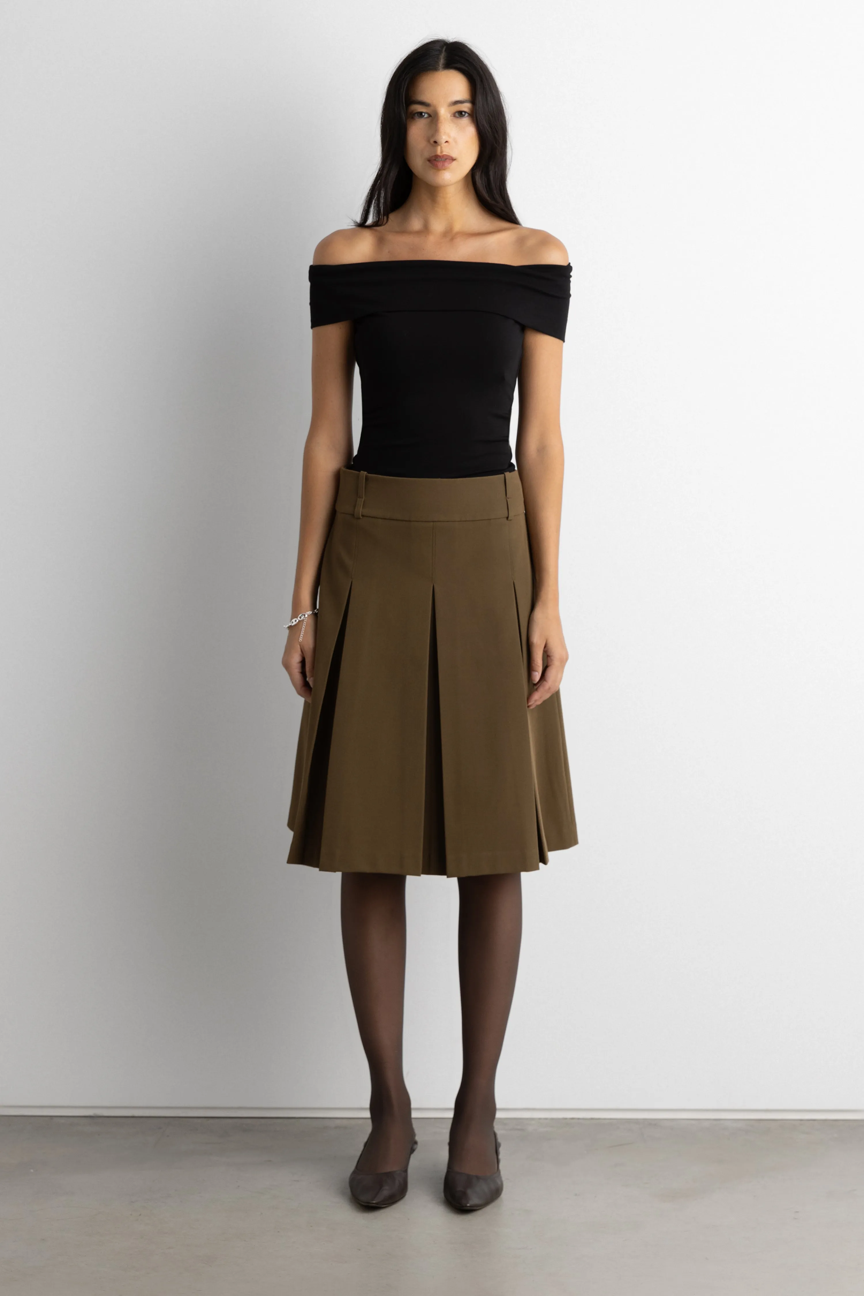 OFF SHOULDER KNIT TOP sold by OAK AND FORT