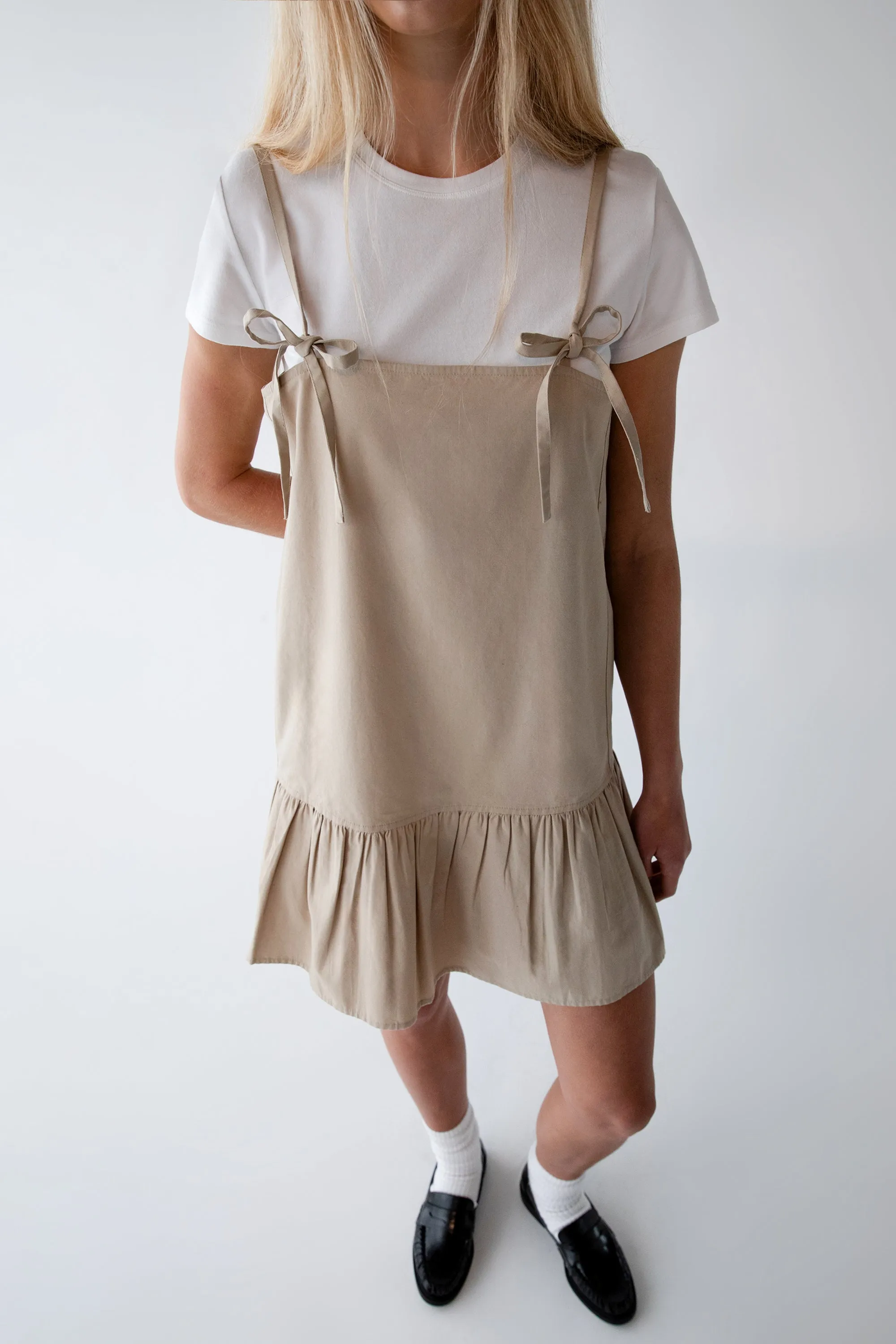 POPLIN MINI DRESS WITH BOW DETAILS sold by OAK AND FORT product image thumbnail 2