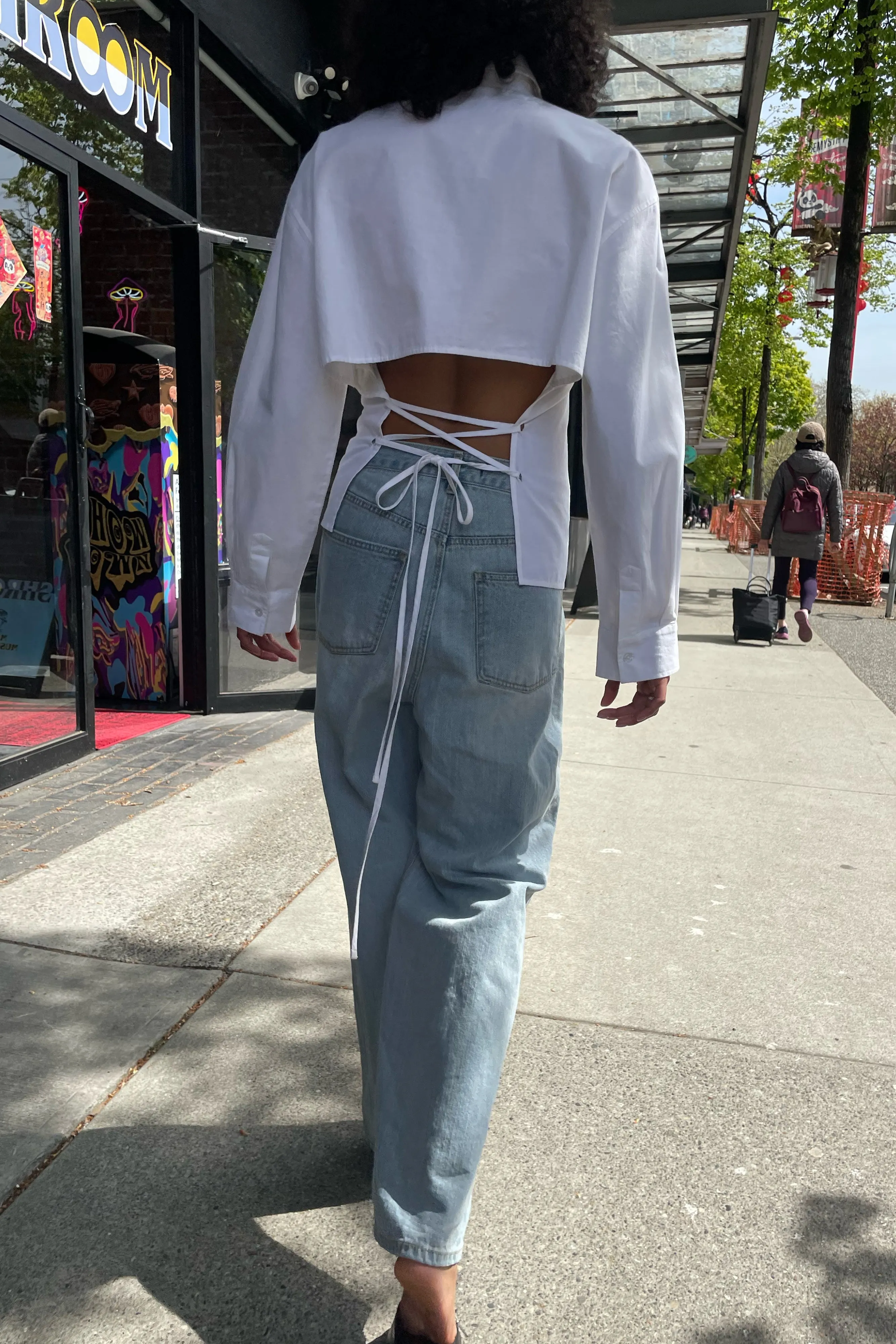 OPEN BACK SHIRT WITH TIES sold by OAK AND FORT product image thumbnail 2