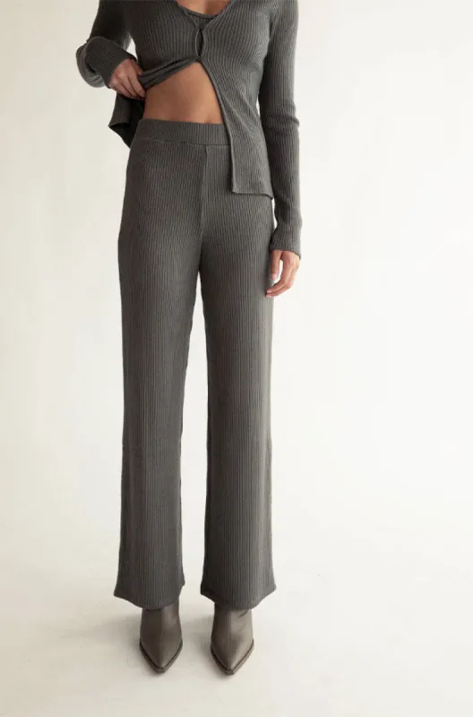 RIB-KNIT STRAIGHT LEG PANT sold by OAK AND FORT