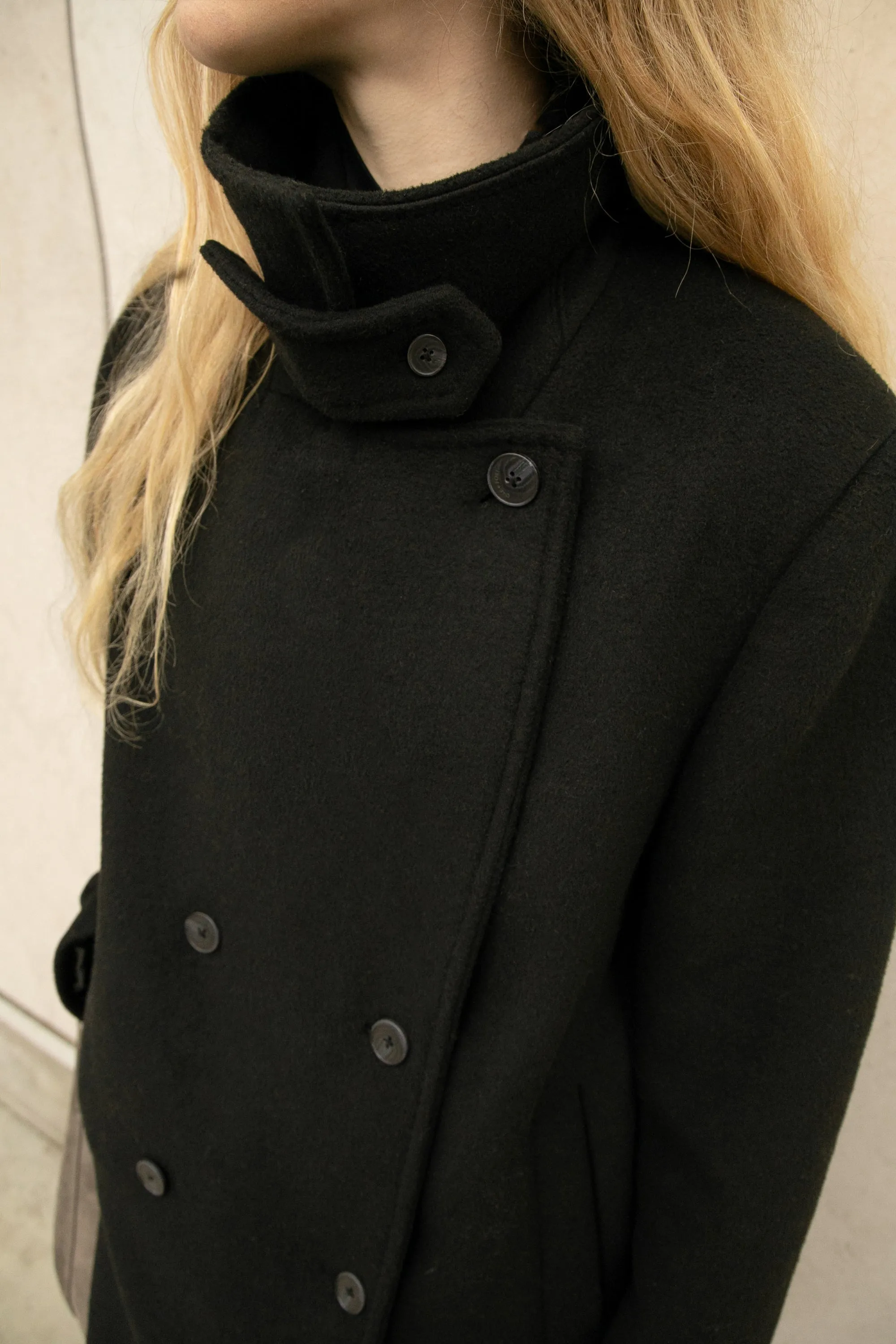 WOOL-BLEND DOUBLE BREASTED COAT WITH POCKETS sold by OAK AND FORT product image thumbnail 5