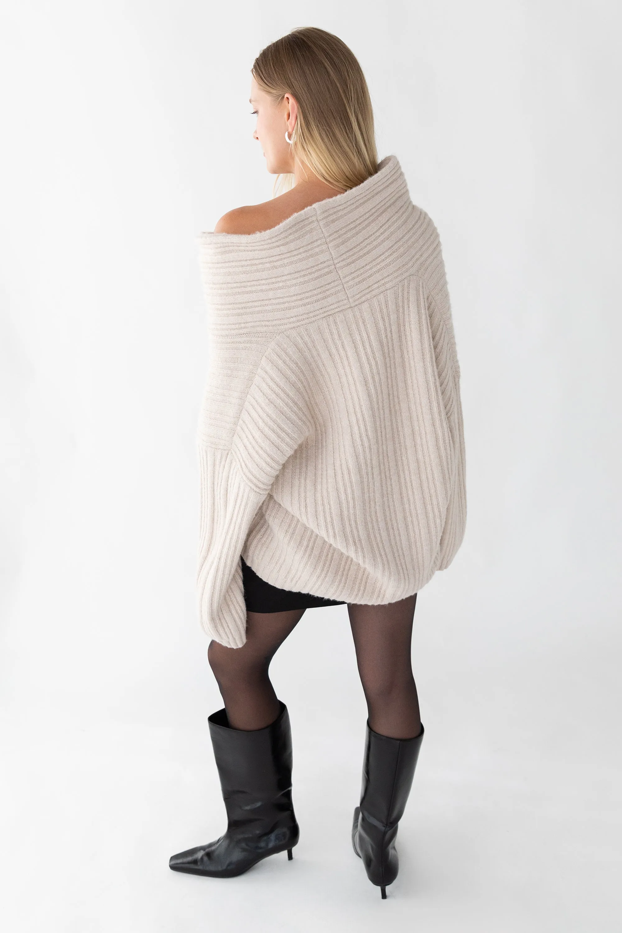 OVERSIZED SLOUCHY OFF THE SHOULDER SWEATER sold by OAK AND FORT product image thumbnail 5