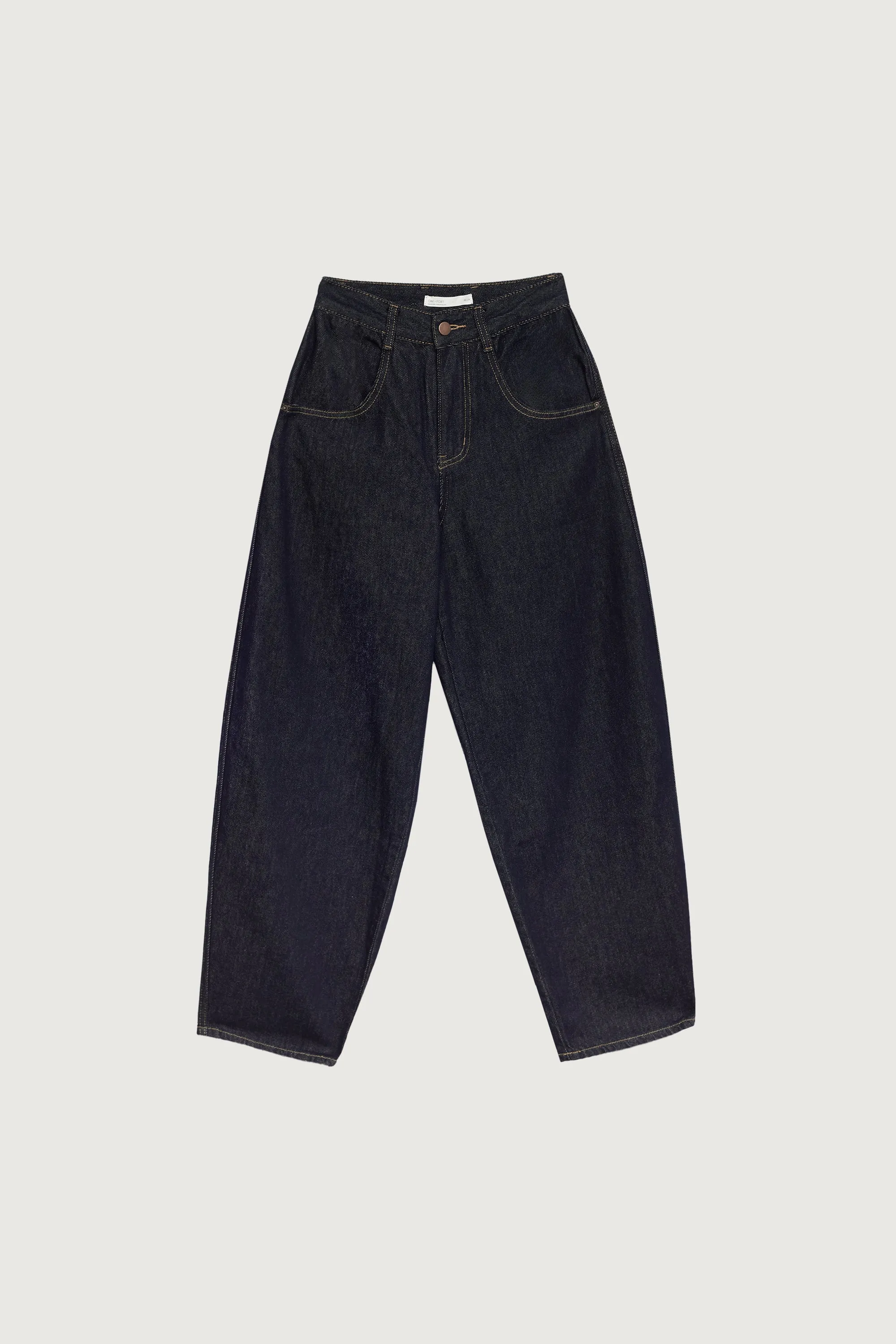 HIGH RISE BARREL LEG DARK BLUE WASH JEAN sold by OAK AND FORT product image thumbnail 3