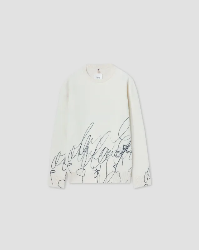 SCRIBBLE CREWNECK made by Oamc