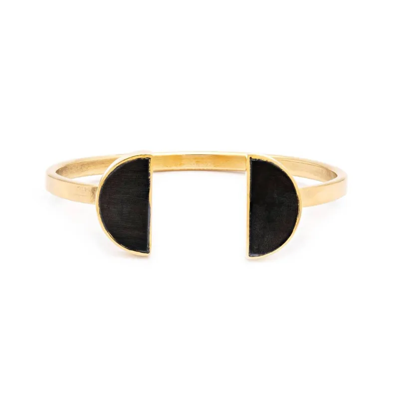Halfmoon Split Bracelet | Black sold by Obakki