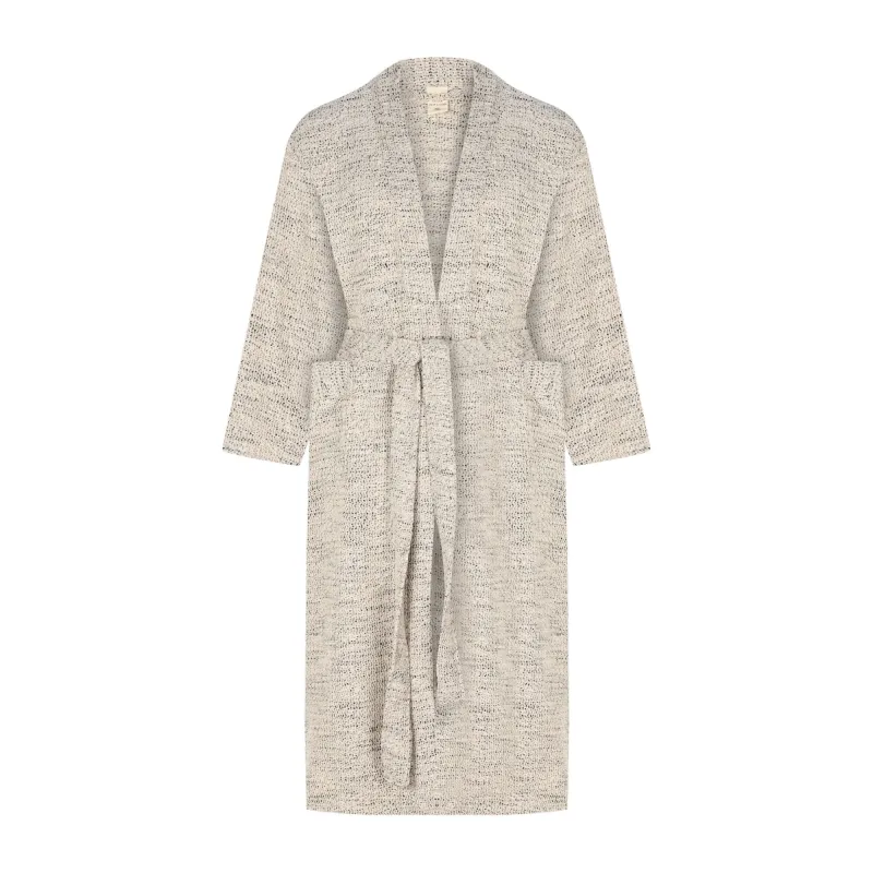 Turkish Linen Robe | Speckled Grey sold by Obakki