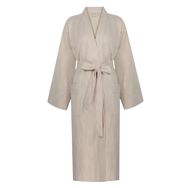 Turkish Linen Robe | Natural sold by Obakki