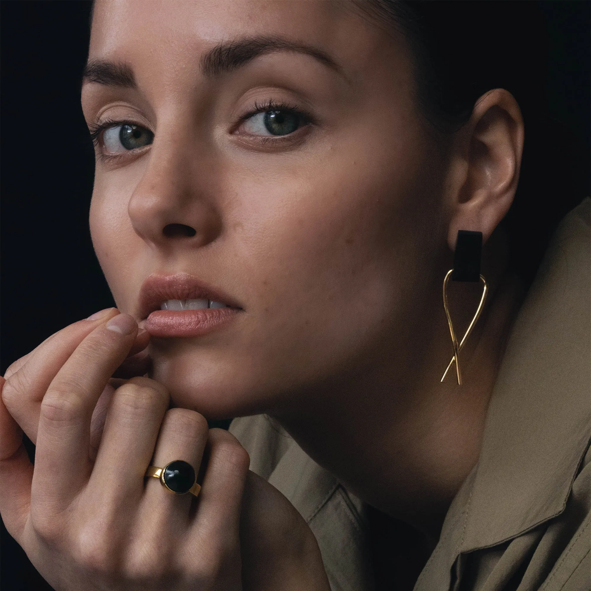 Cross-over Horn Earrings sold by Obakki product image thumbnail 3