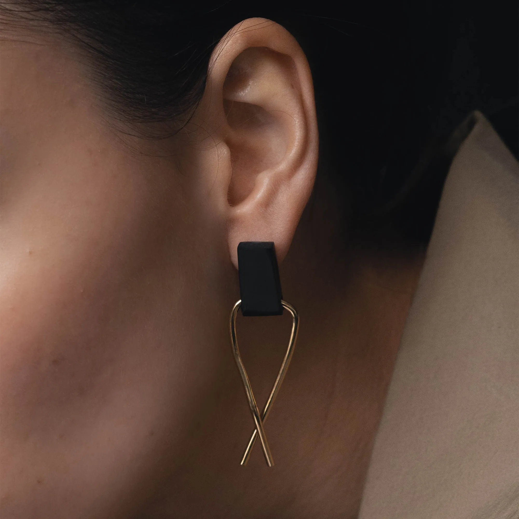Cross-over Horn Earrings sold by Obakki product image thumbnail 4