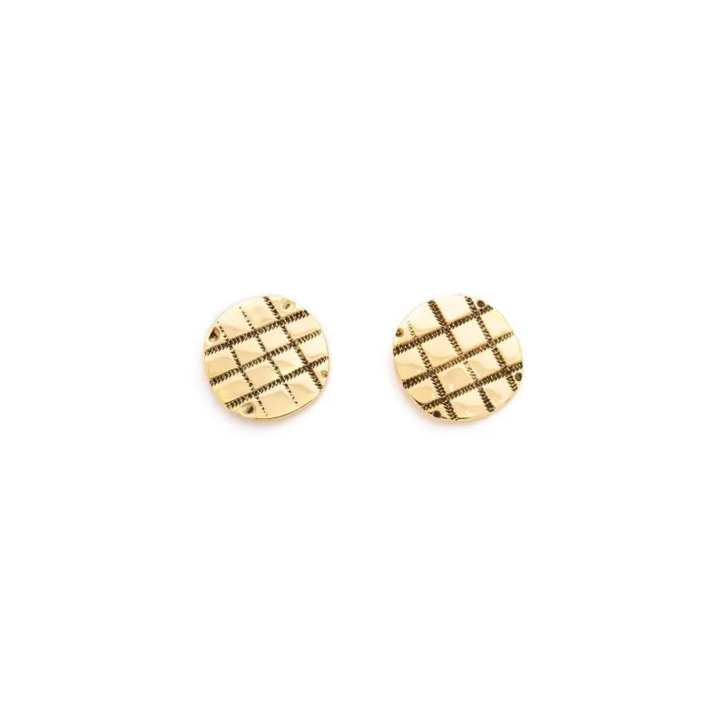 Grooved Circle Earrings made by Obakki