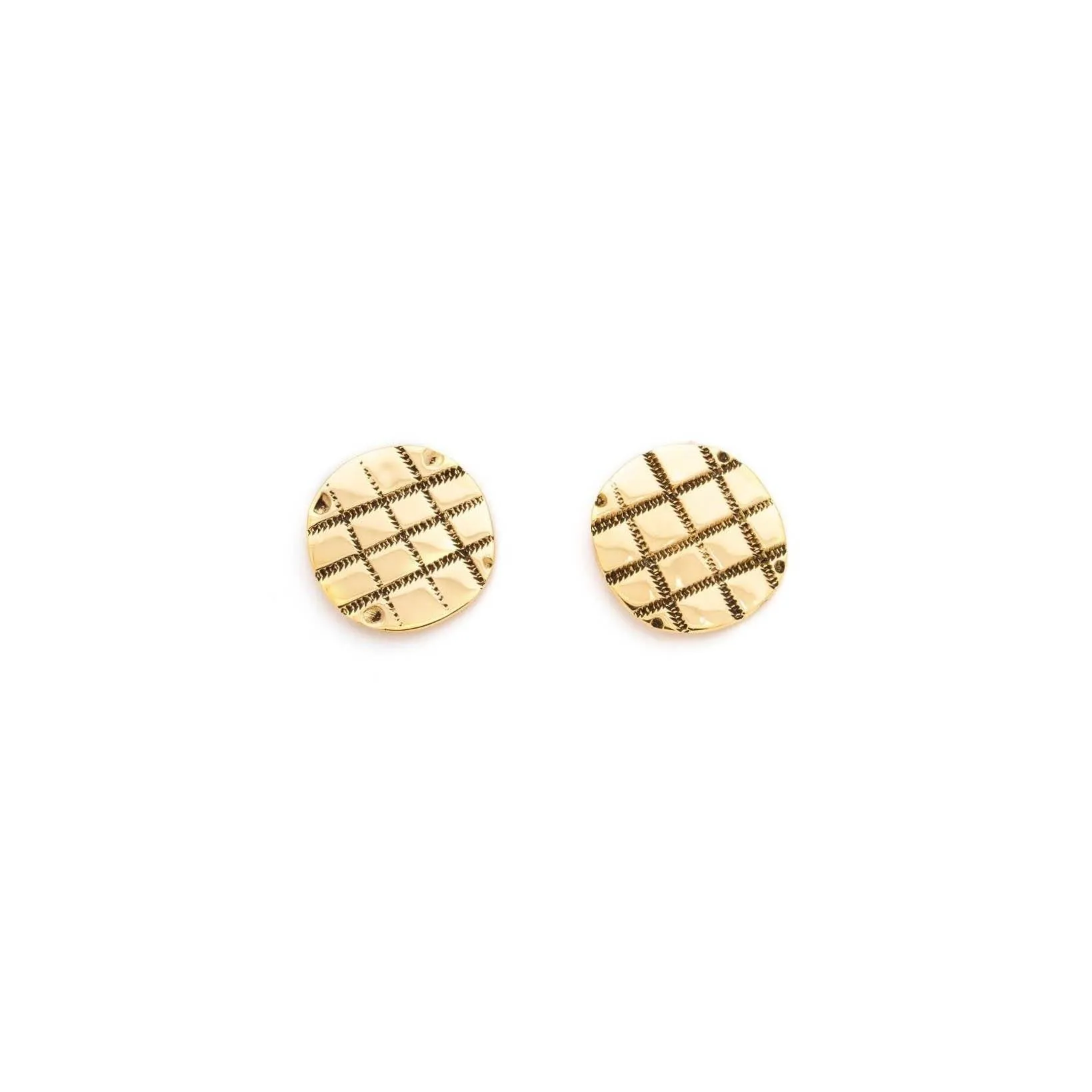 Grooved Circle Earrings sold by Obakki