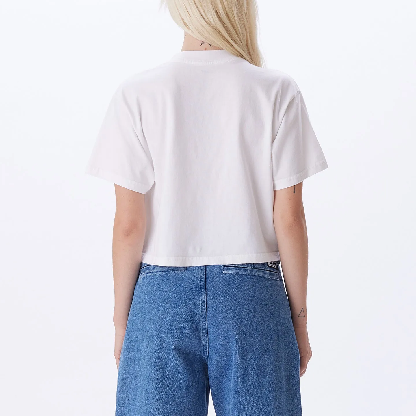 ALWAYS SAYING SORRY WEEKEND CROP T-SHIRT sold by Obey product image thumbnail 2